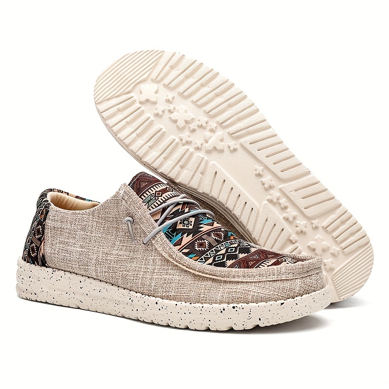 mens canvas loafer shoes breathable lace up non slip slip on shoes mens shoes details 9