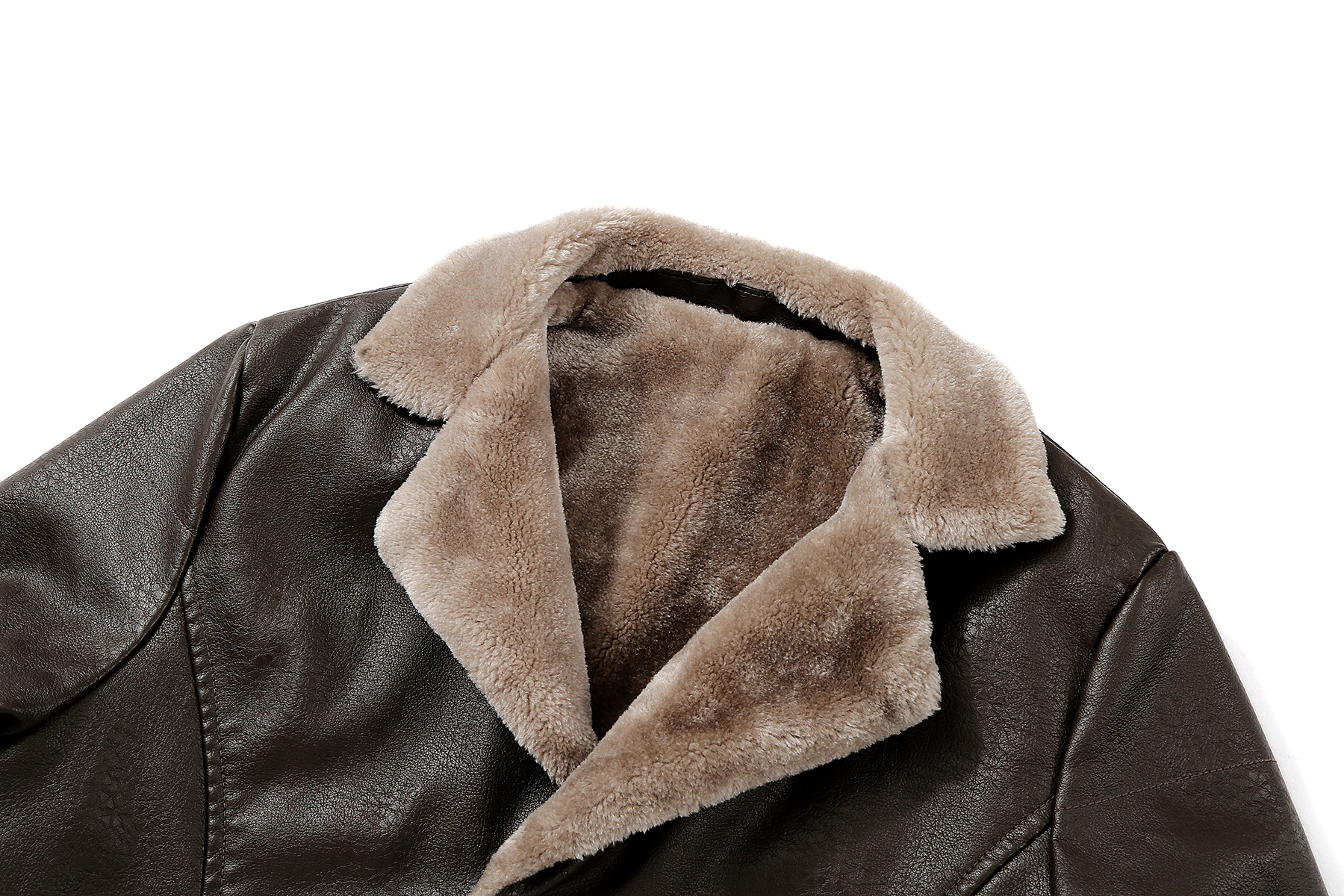 button trench coats, mens casual faux pu leather long sleeves button trench coats details 11