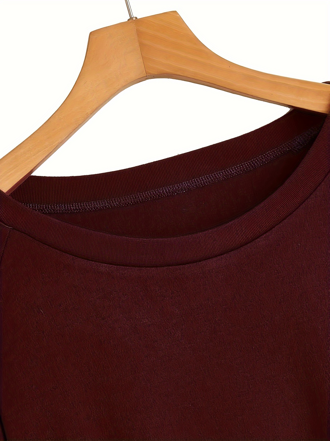 letter print crew neck sweatshirt casual raglan long sleeve sweatshirt top for spring fall womens clothing details 3