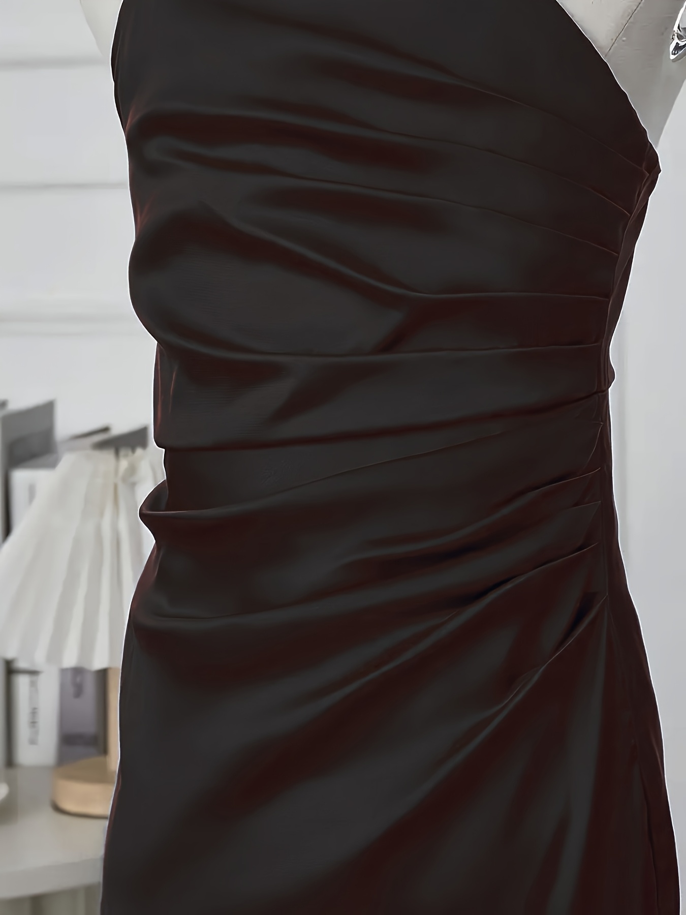 Girls' Camisole Long Woven Dress Gown, Slit Hem Design, Party Banquet Evening Dress Back-To-School Season Elegant Fashion Dress
