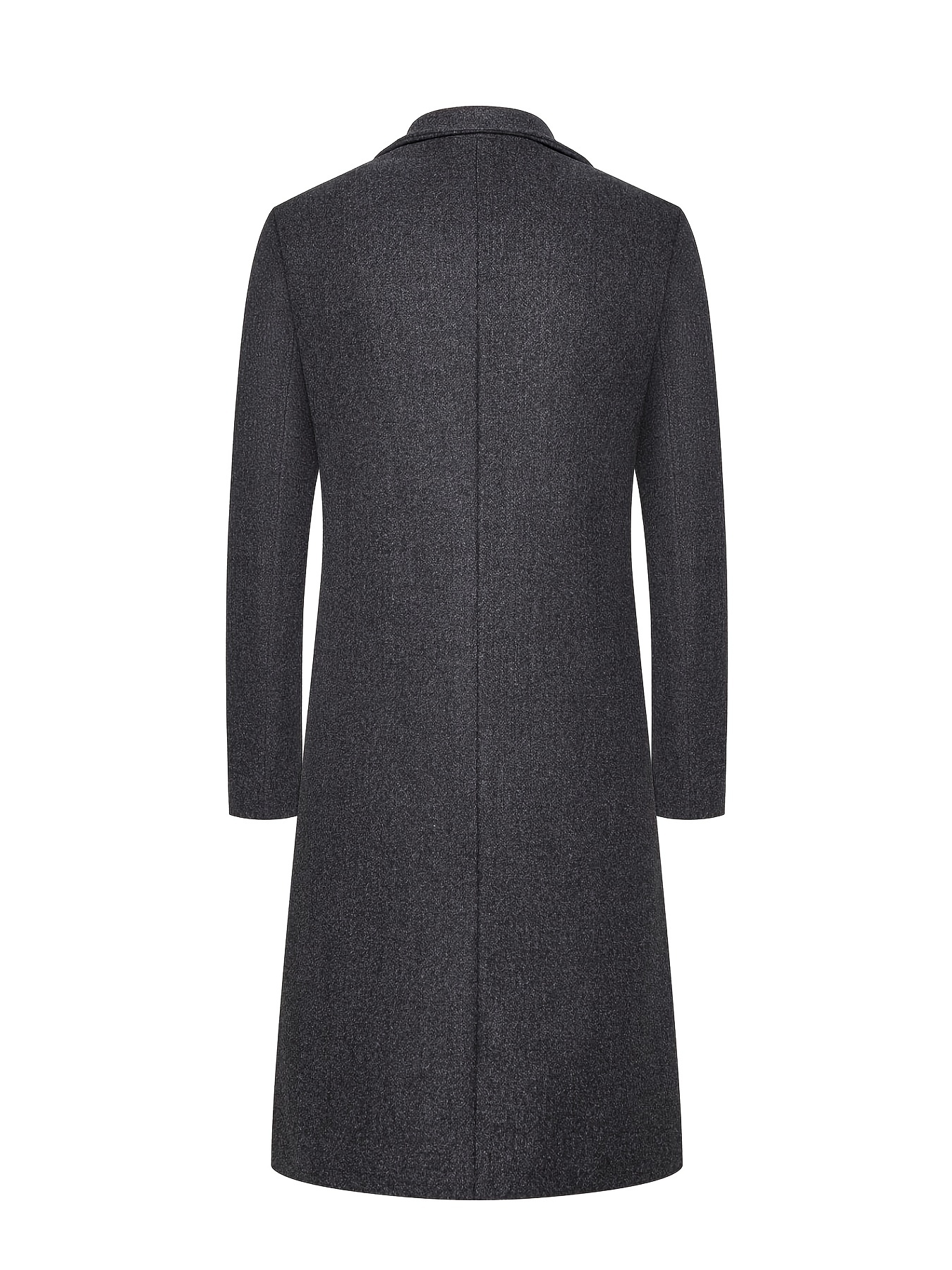 best sellers, mens casual single breasted trench coat elegant lapel overcoat for fall winter details 3