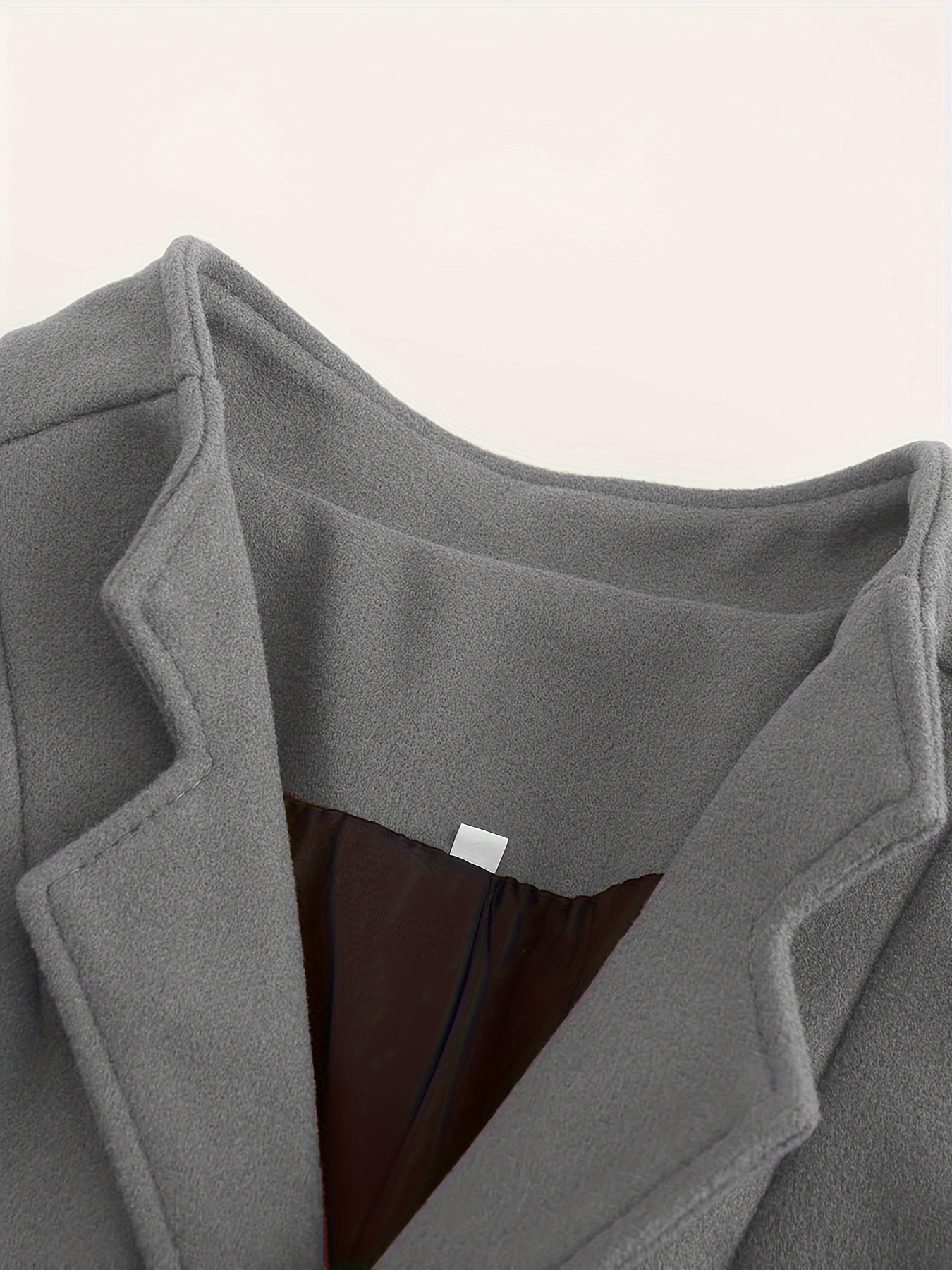 mens single breasted trench coat casual elegant overcoat for fall winter business details 1