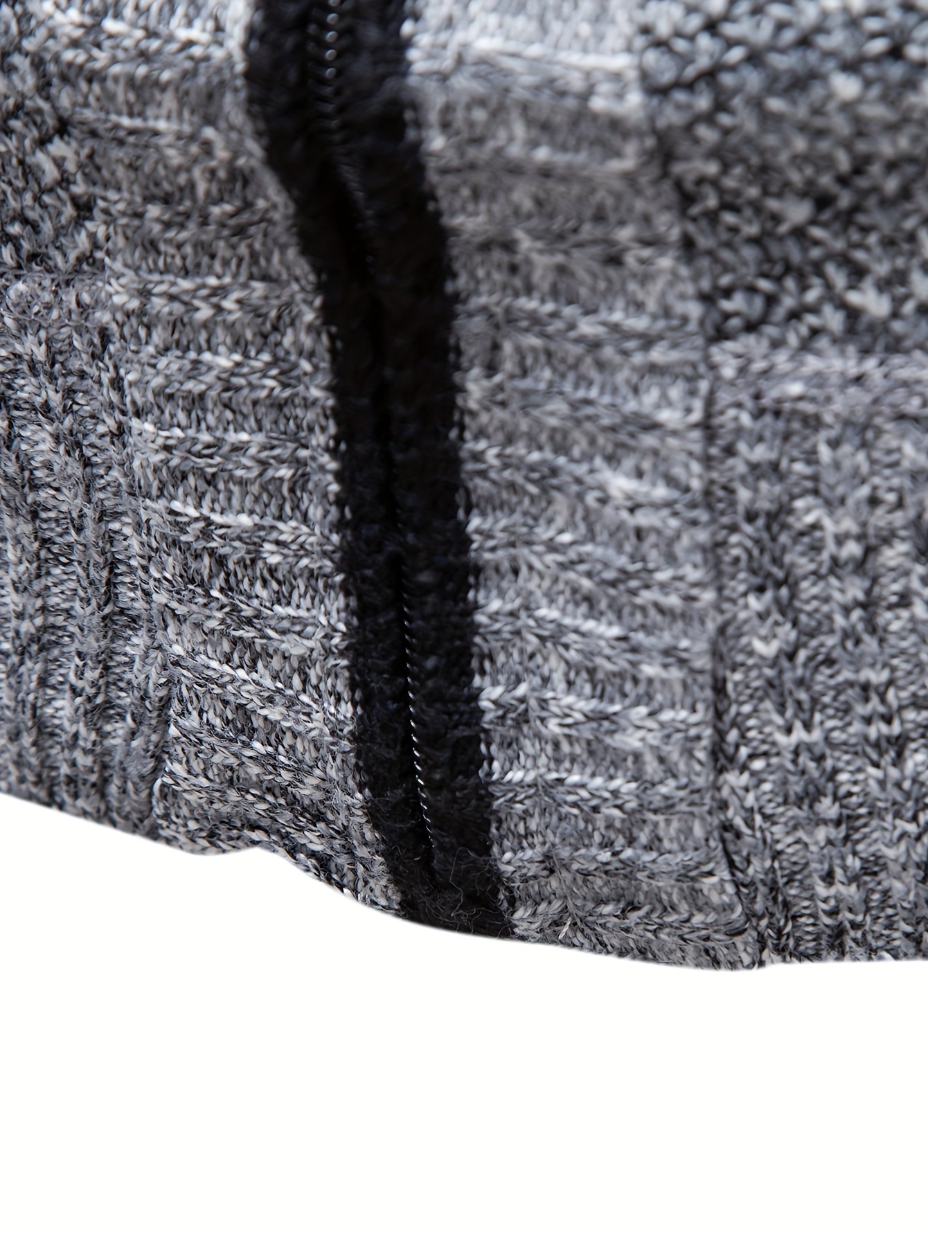 warm stand collar fleece jacket mens semi formal comfortable solid color zip up knitted cardigan for spring fall details 28