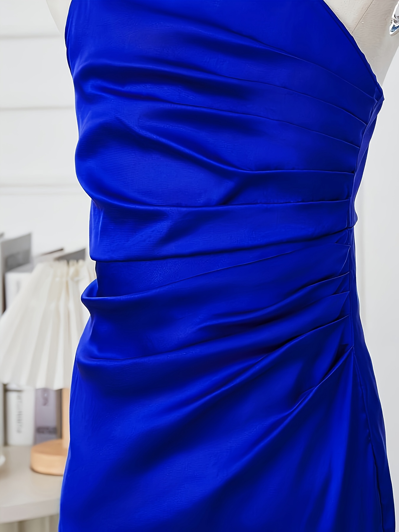 Girls' Camisole Long Woven Dress Gown, Slit Hem Design, Party Banquet Evening Dress Back-To-School Season Elegant Fashion Dress