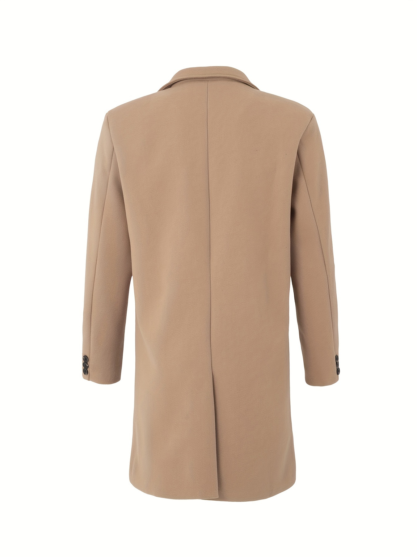 mens trendy retro houndstooth long sleeve coat windbreaker lapel long overcoat for autumn winter details 1