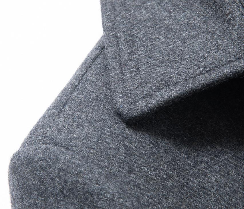 new wool coat mens business casual thick warm slim jacket details 11