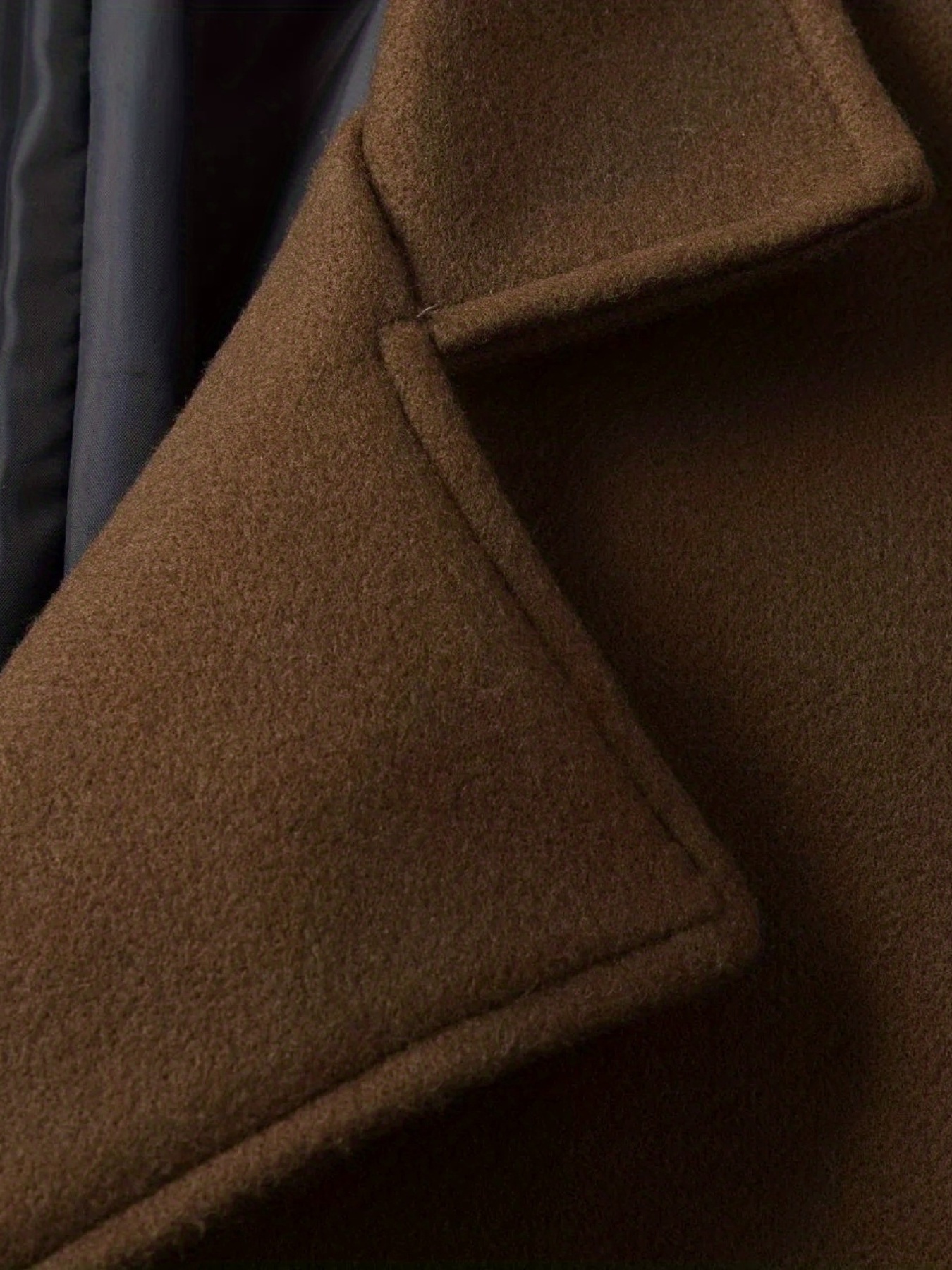 chic elegant double breasted trench coat mens casual lapel flap pocket woolen overcoat for fall winter business details 31