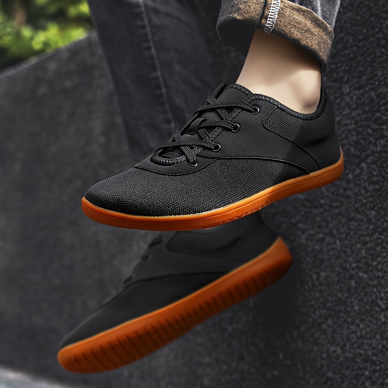 Men s Solid Canvas Sneakers, Breathable Non Slip Lace-up Casual Shoes For Men s Outdoor Activities, Men s Street Style Footwear details 8