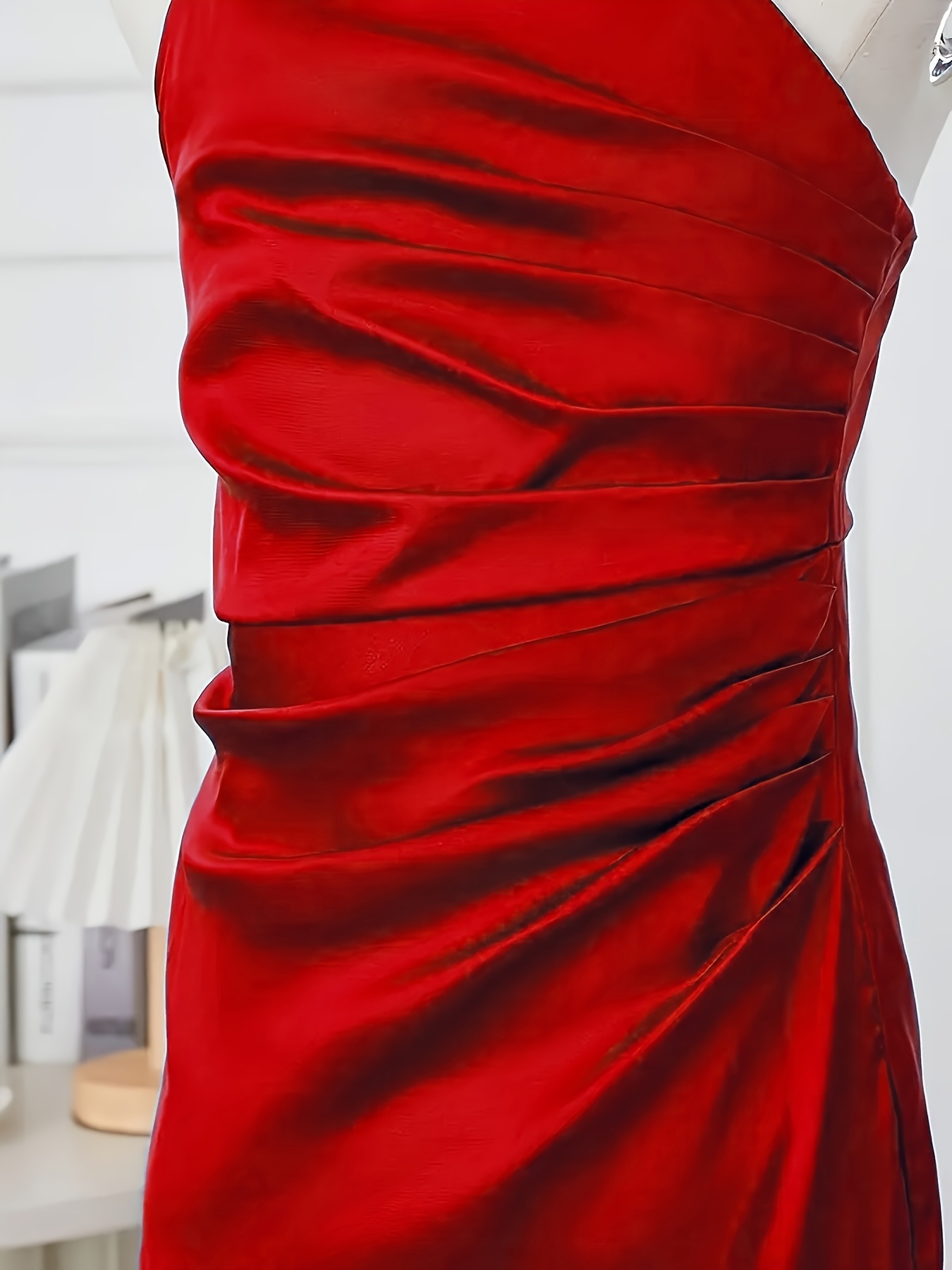 Girls' Camisole Long Woven Dress Gown, Slit Hem Design, Party Banquet Evening Dress Back-To-School Season Elegant Fashion Dress