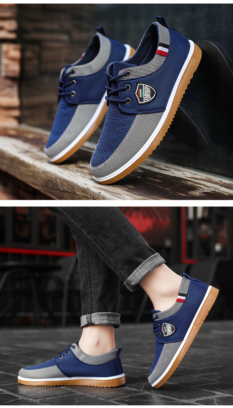 mens low top canvas shoes breathable lace up casual walking shoes for dad outdoor shoes for spring and autumn details 6