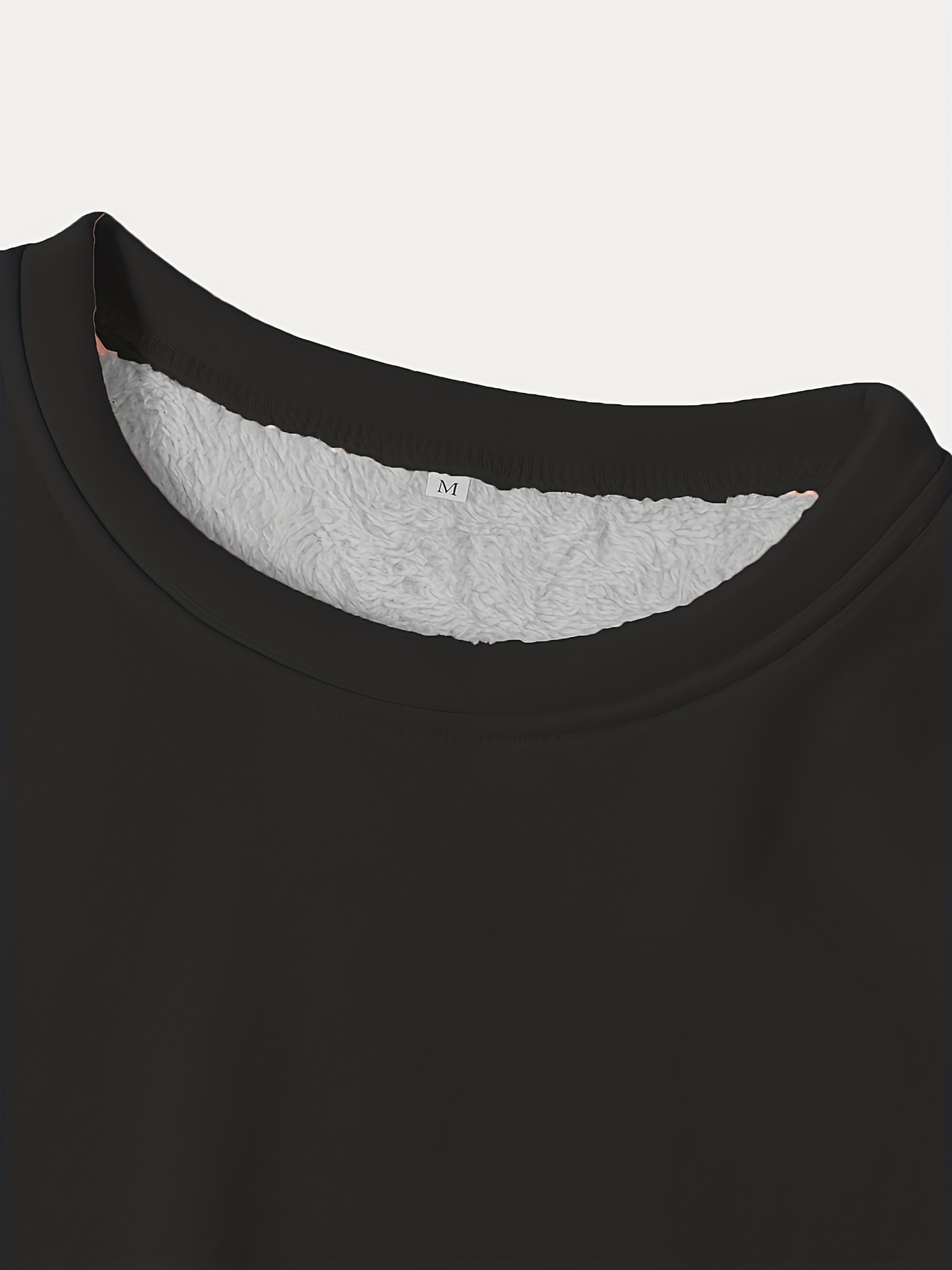 solid crew neck thermal sweatshirt casual long sleeve simple sweatshirt for fall winter womens clothing details 19