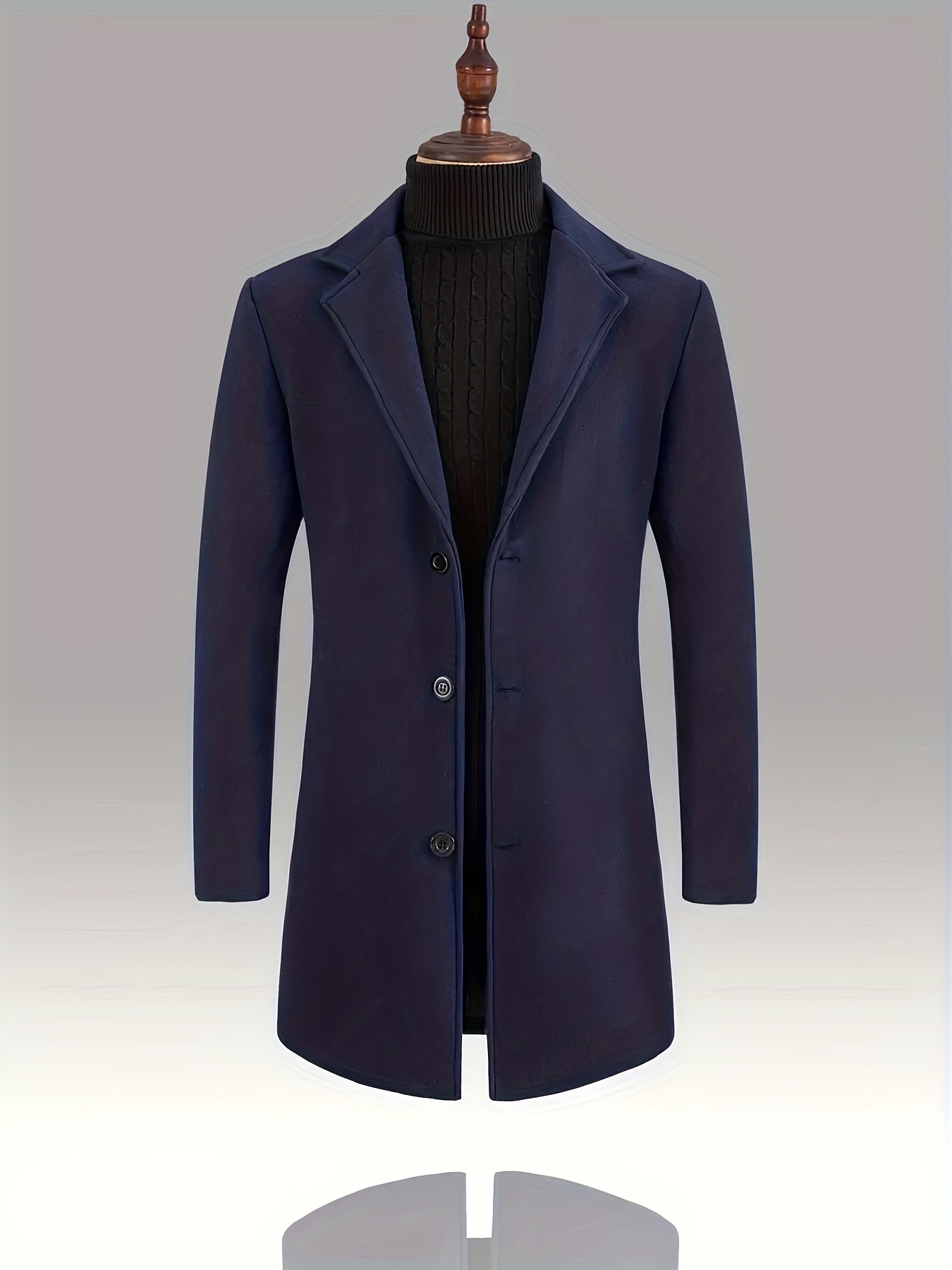 two sizes smaller mens classic long trench coat casual single breasted retro overcoat for fall winter jacket christmas gifts details 20