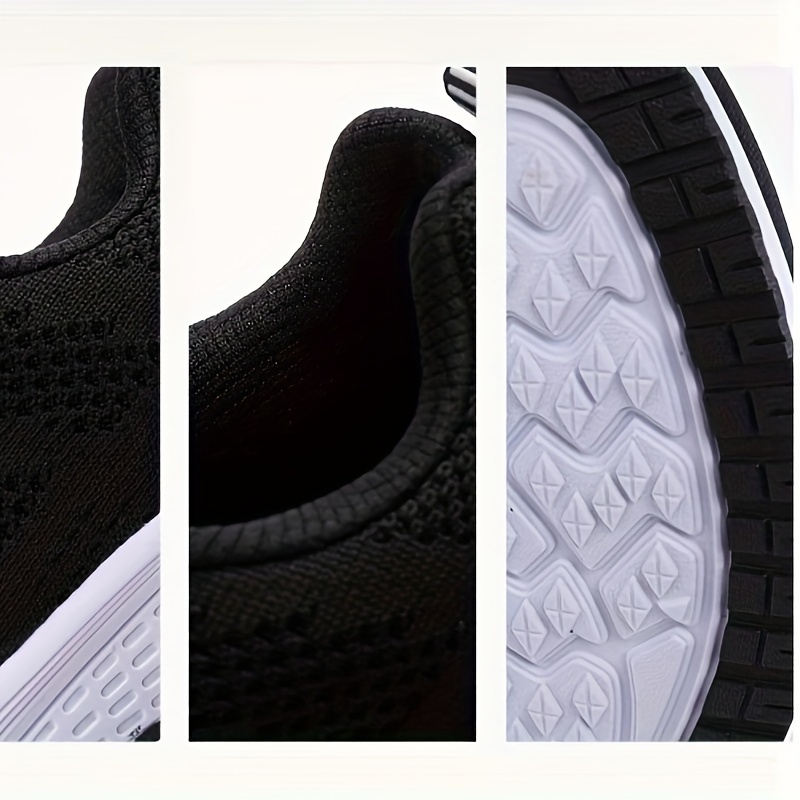 womens solid color casual sneakers lace up breathable flat soft sole shoes lightweight low top running shoes details 3