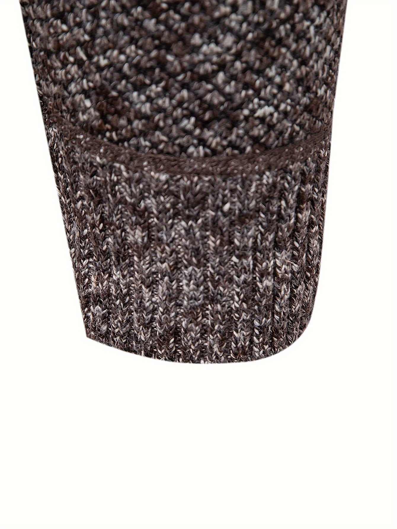 warm stand collar fleece jacket mens semi formal comfortable solid color zip up knitted cardigan for spring fall details 14