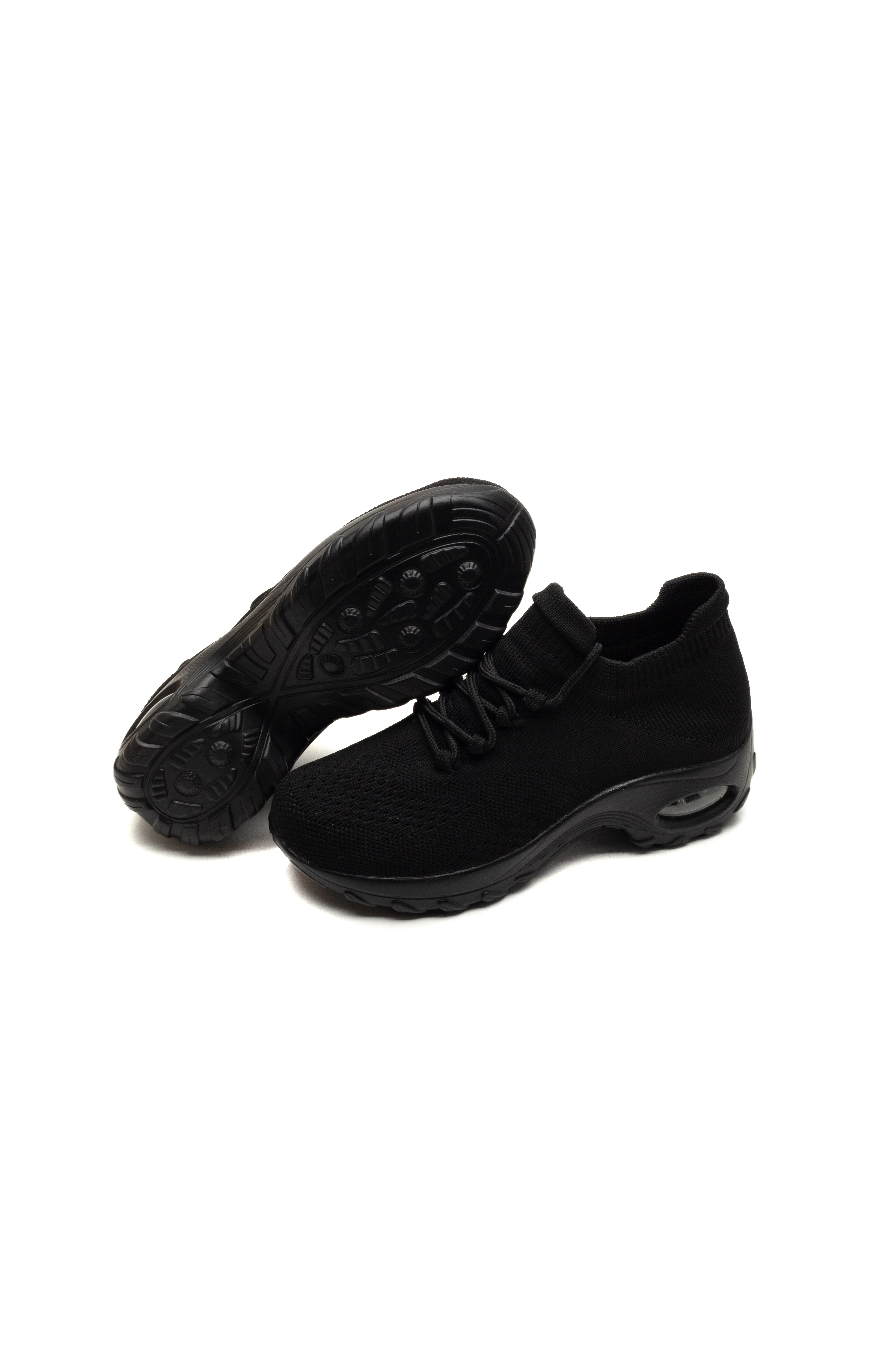 breathable knit chunky sneakers, womens breathable knit chunky sneakers casual lace up air cushion shoes womens hiking sock shoes details 13