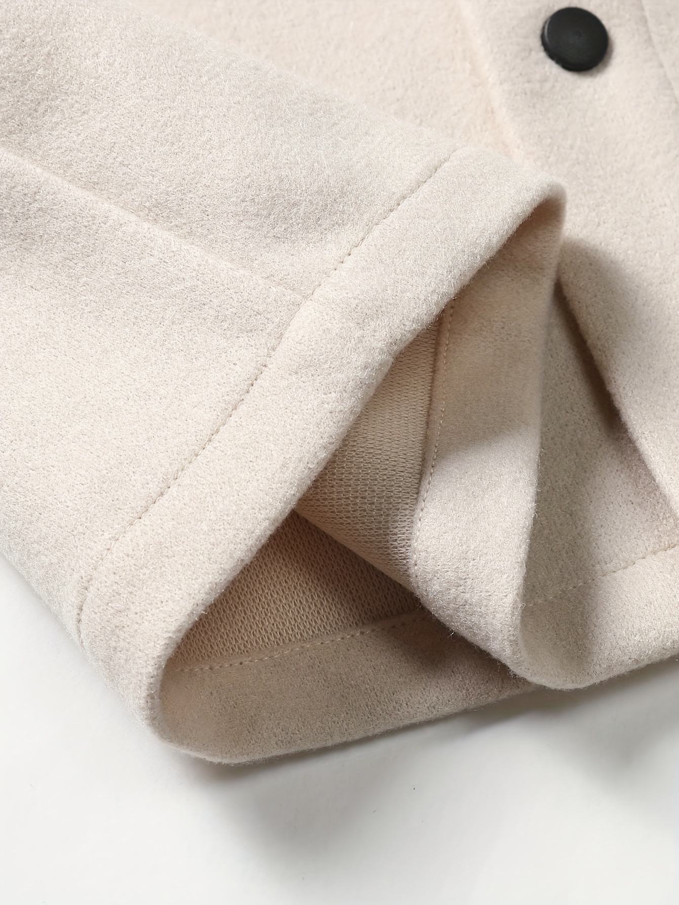 mens casual woolen flap pocket jacket chic button up mature coat for fall winter details 18