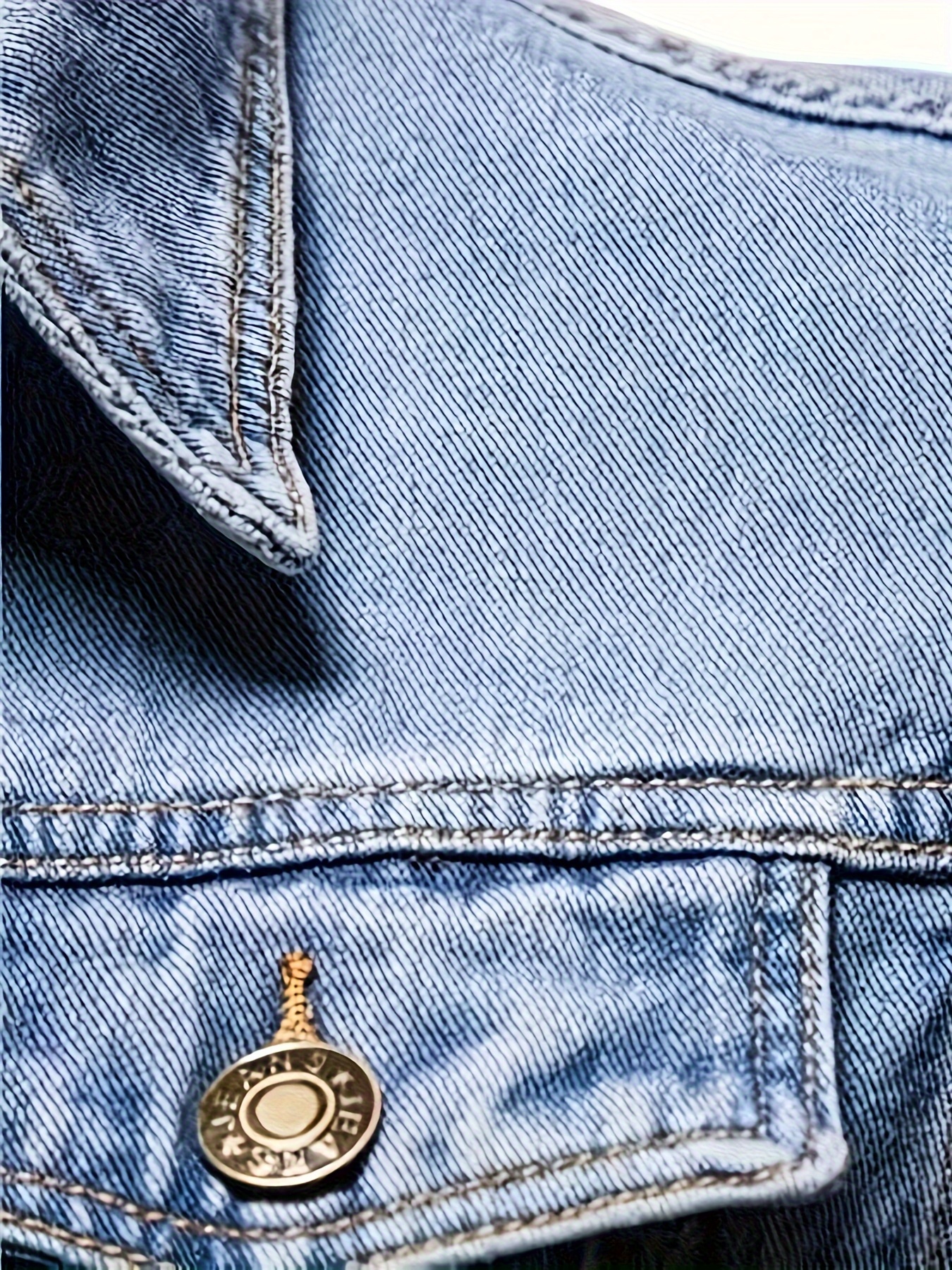 mens casual denim jacket street style button up jacket details 2