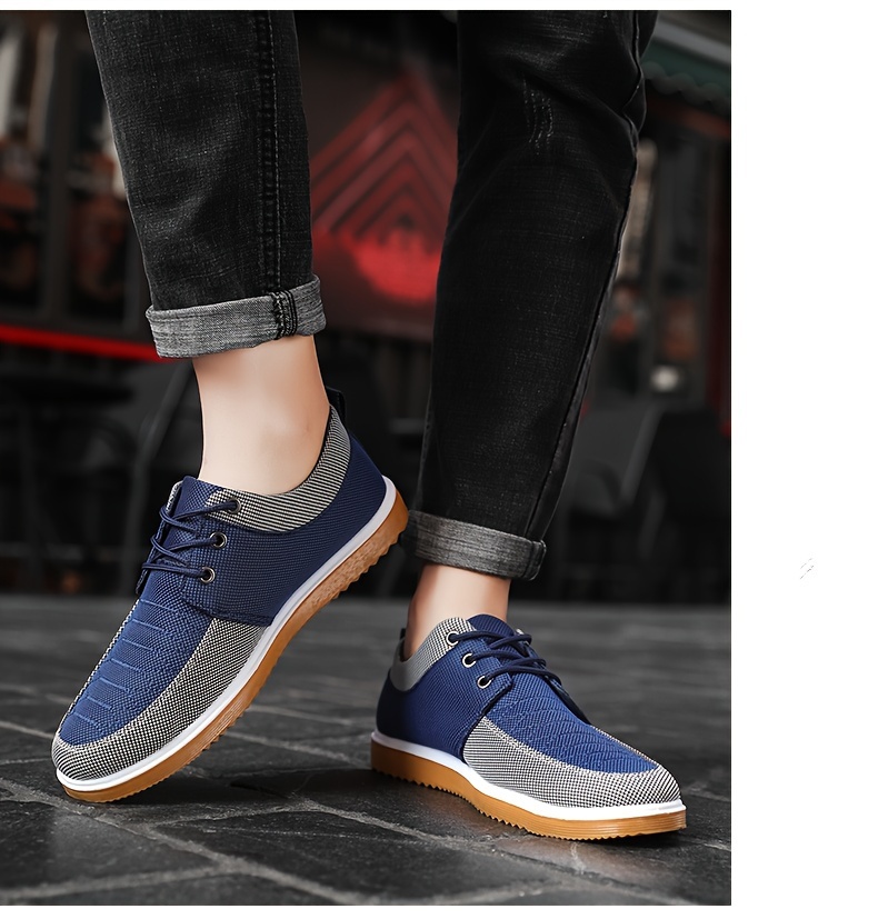 mens low top canvas shoes breathable lace up casual walking shoes for dad outdoor shoes for spring and autumn details 7