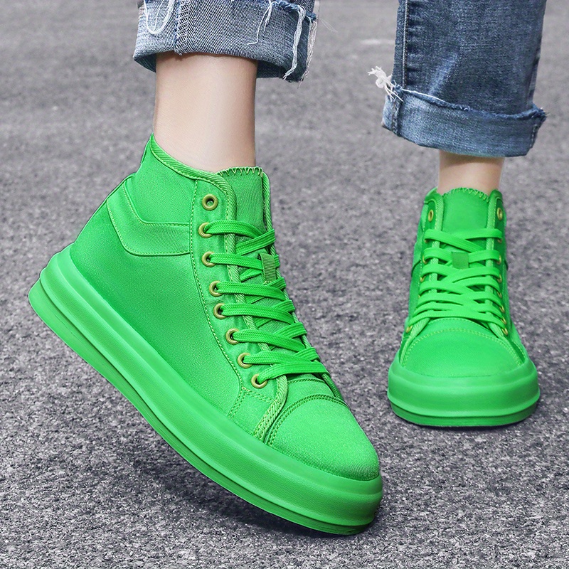 mens lace up canvas sneakers high top casual walking shoes comfortable and breathable details 11