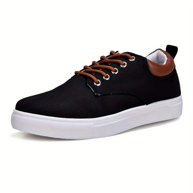 mens classic low top lace up canvas shoes fashion breathable skate shoes mens sneakers details 9