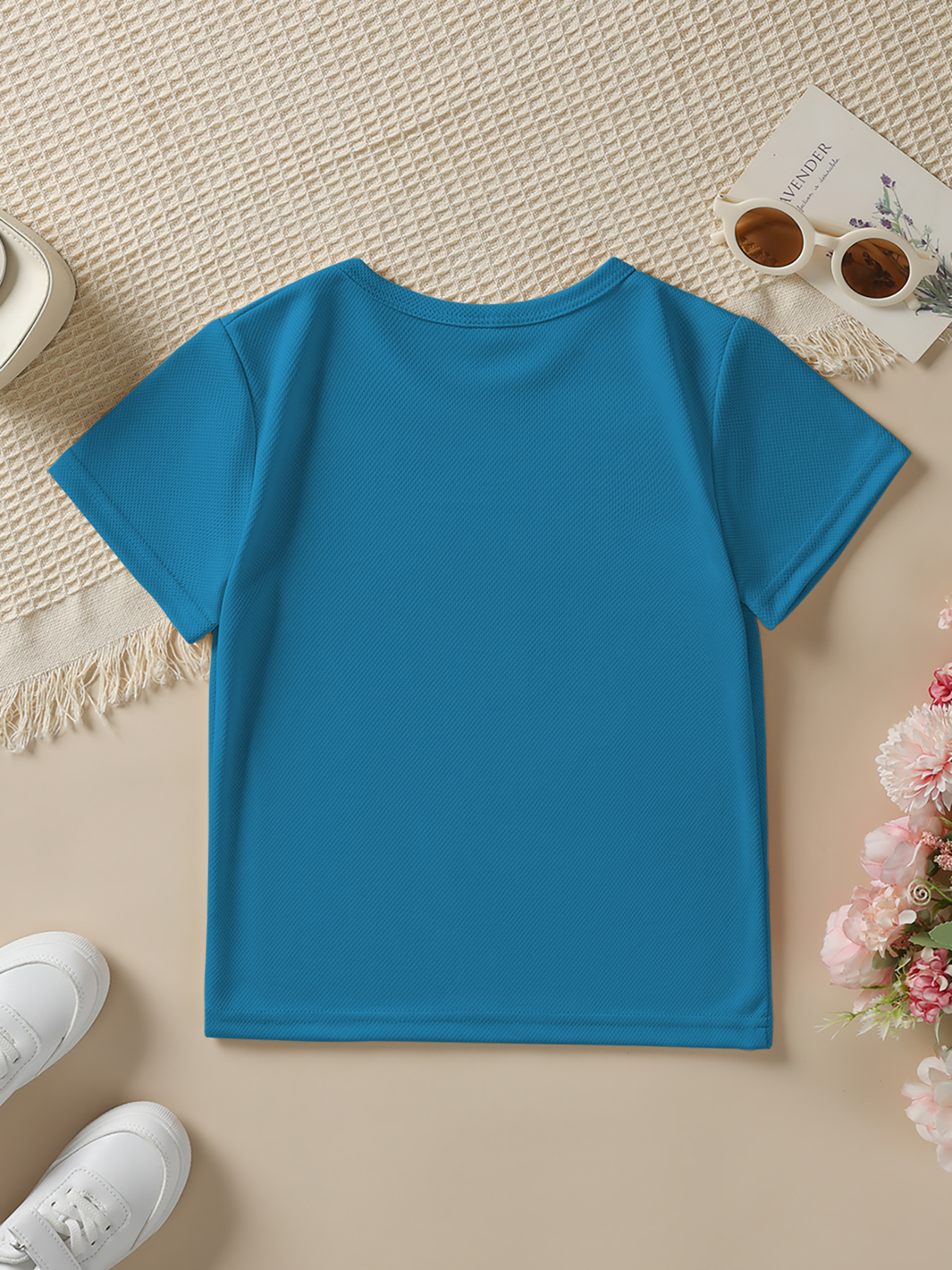 Summer Boys' Stylish Short-Sleeve T-Shirt with The Cartoon Print 'PAPA'S LITTLE BUDDY' for Outdoor Casual Wear, Model NY-DX3974
