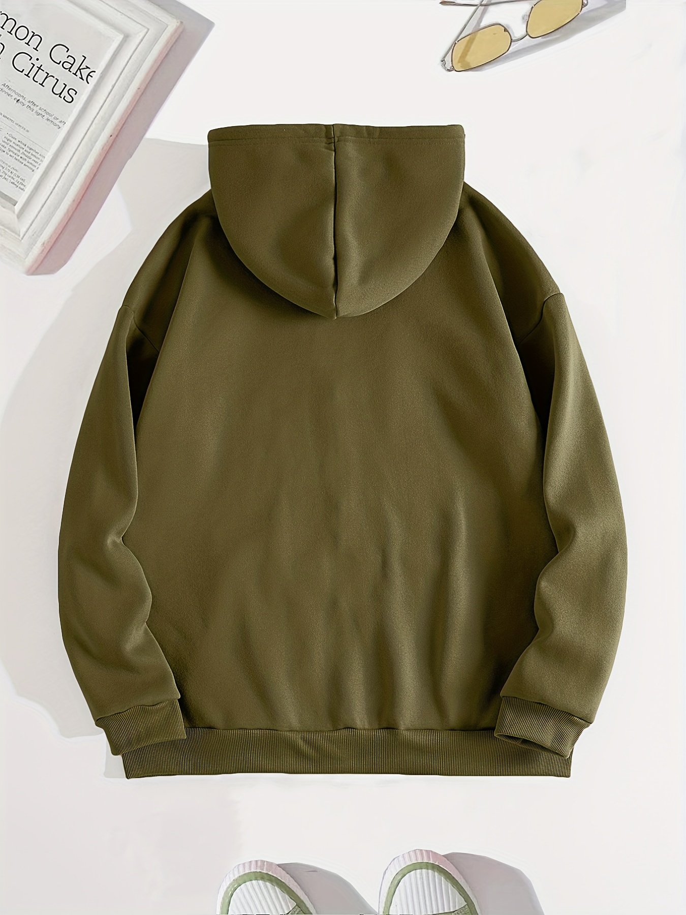 zip up solid hoodies casual long sleeve kangaroo pocket drawstring sweatshirt womens clothing details 11