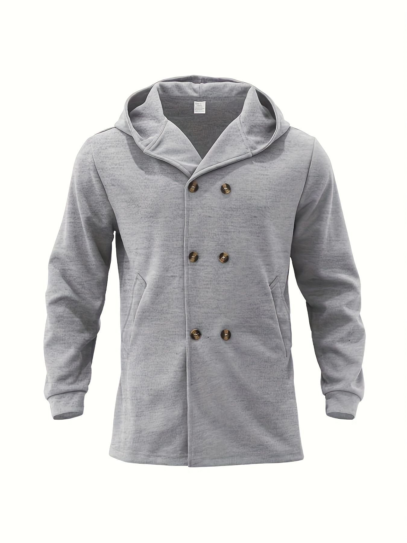 cotton blend mens trendy retro hooded long sleeve coat windbreaker stylish long overcoat for autumn winter details 33