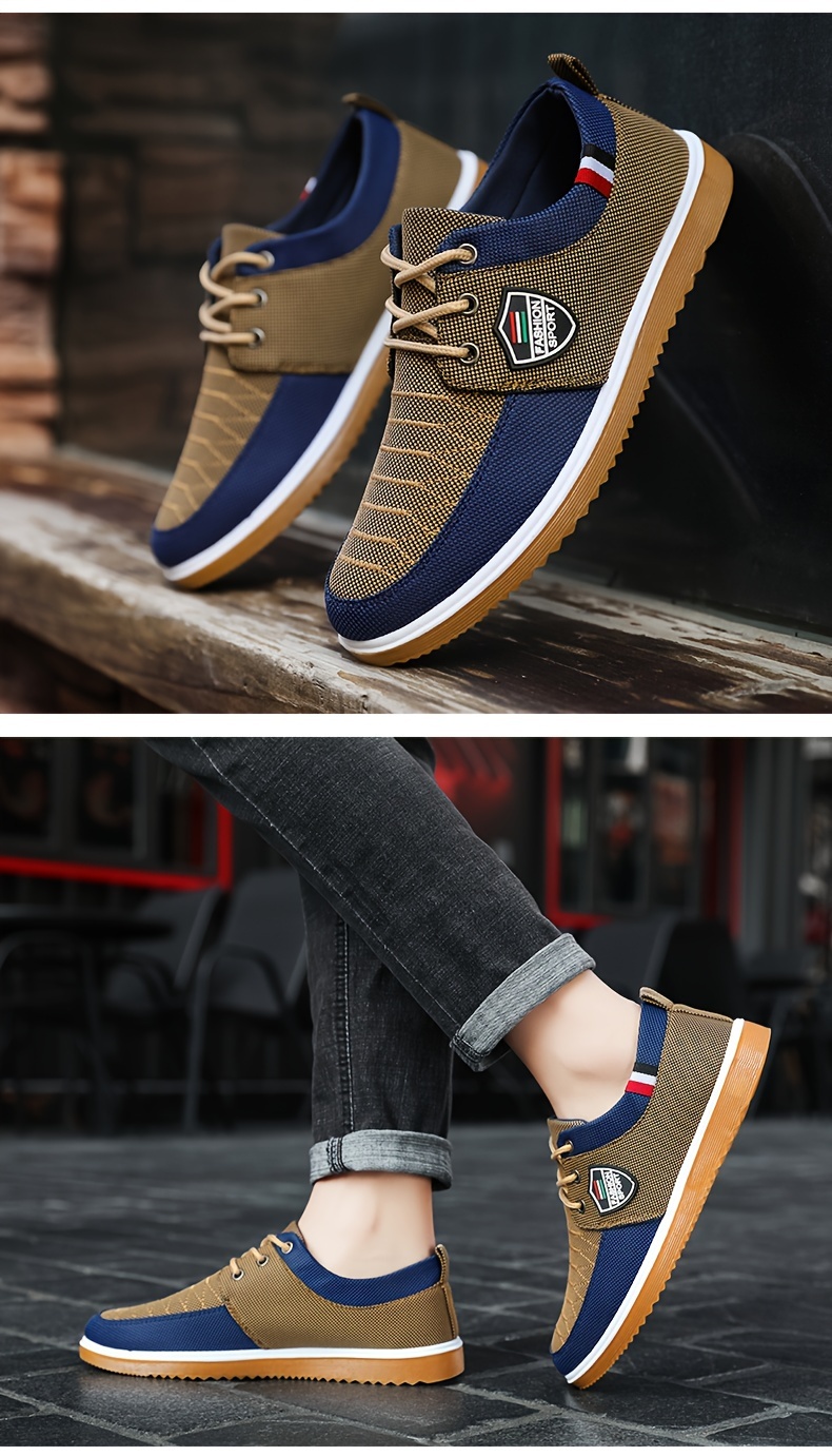 mens low top canvas shoes breathable lace up casual walking shoes for dad outdoor shoes for spring and autumn details 12