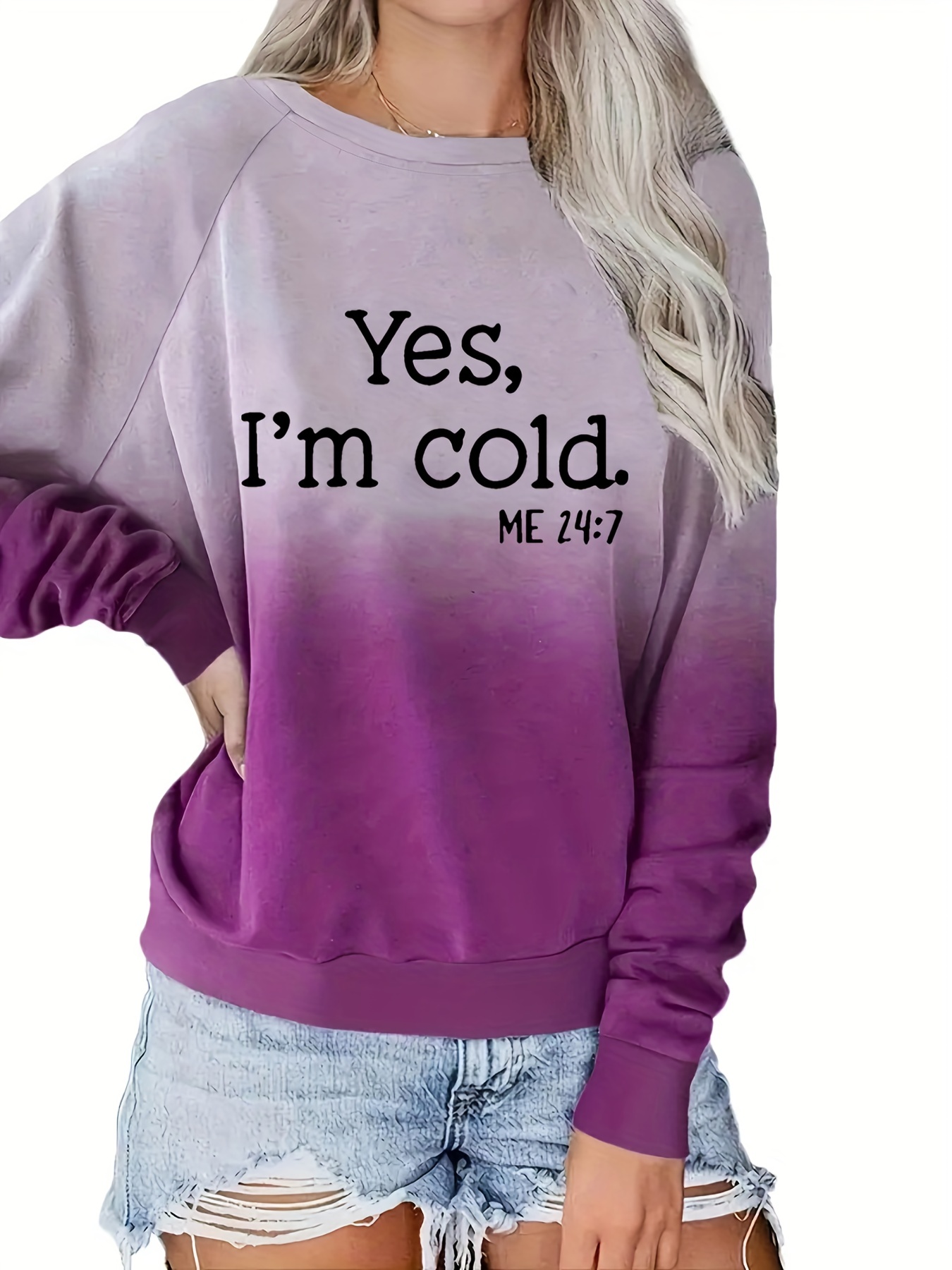 funny letter print crew neck pullover sweatshirt casual long sleeve sweatshirt for spring fall womens clothing details 6