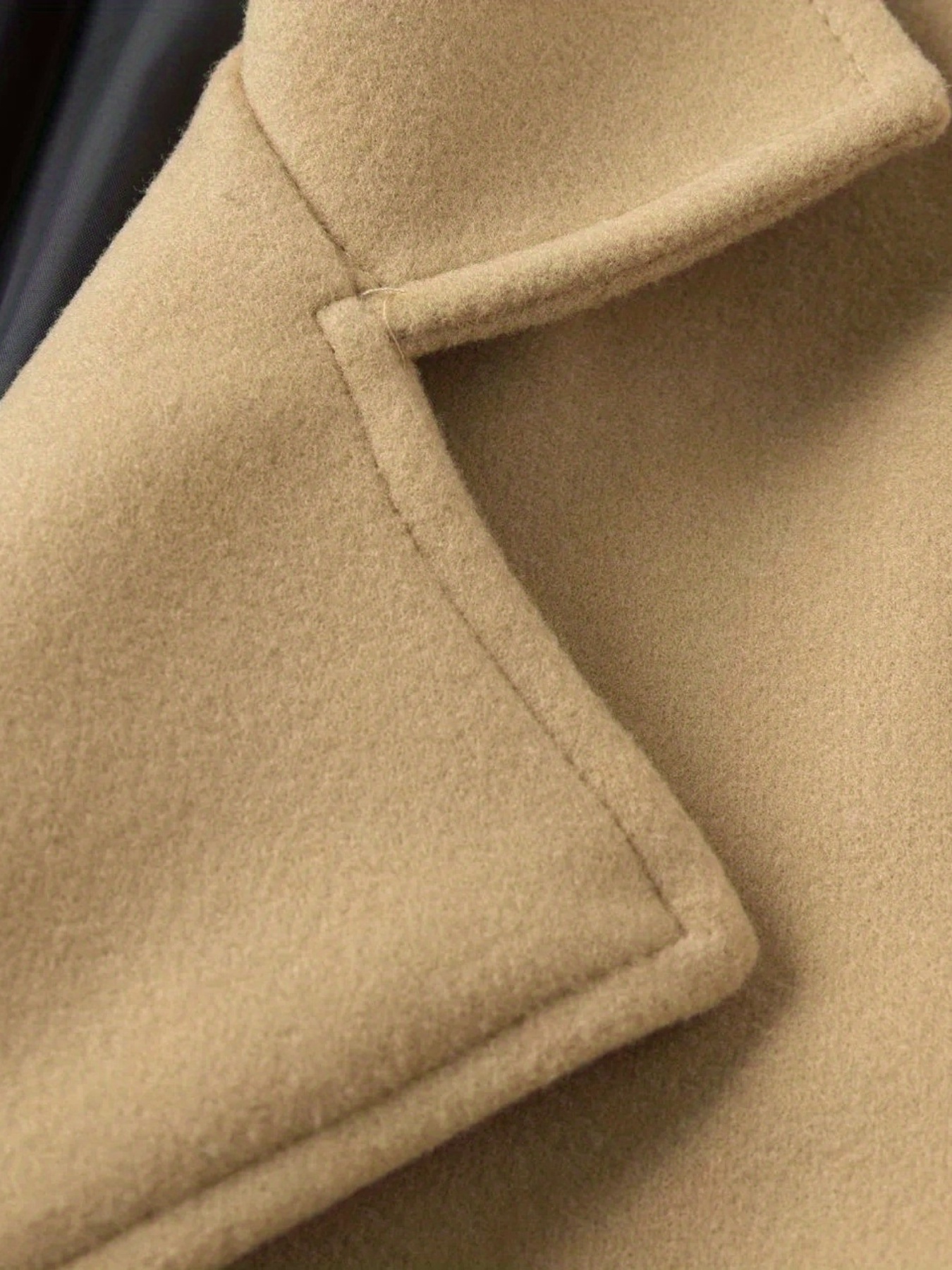 chic elegant double breasted trench coat mens casual lapel flap pocket woolen overcoat for fall winter business details 27