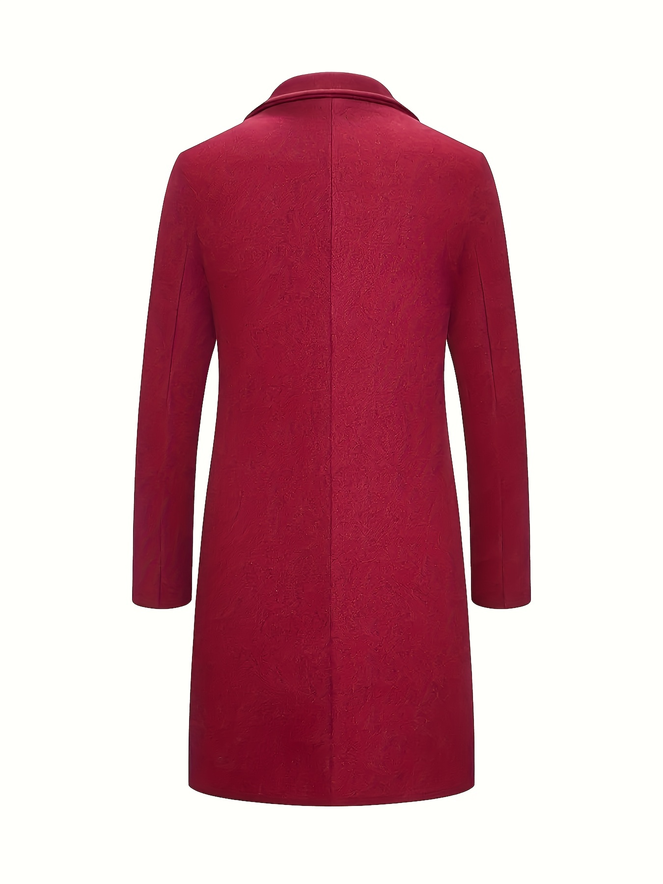 classic design warm coat mens semi formal mid length button up lapel coat for fall winter business details 1