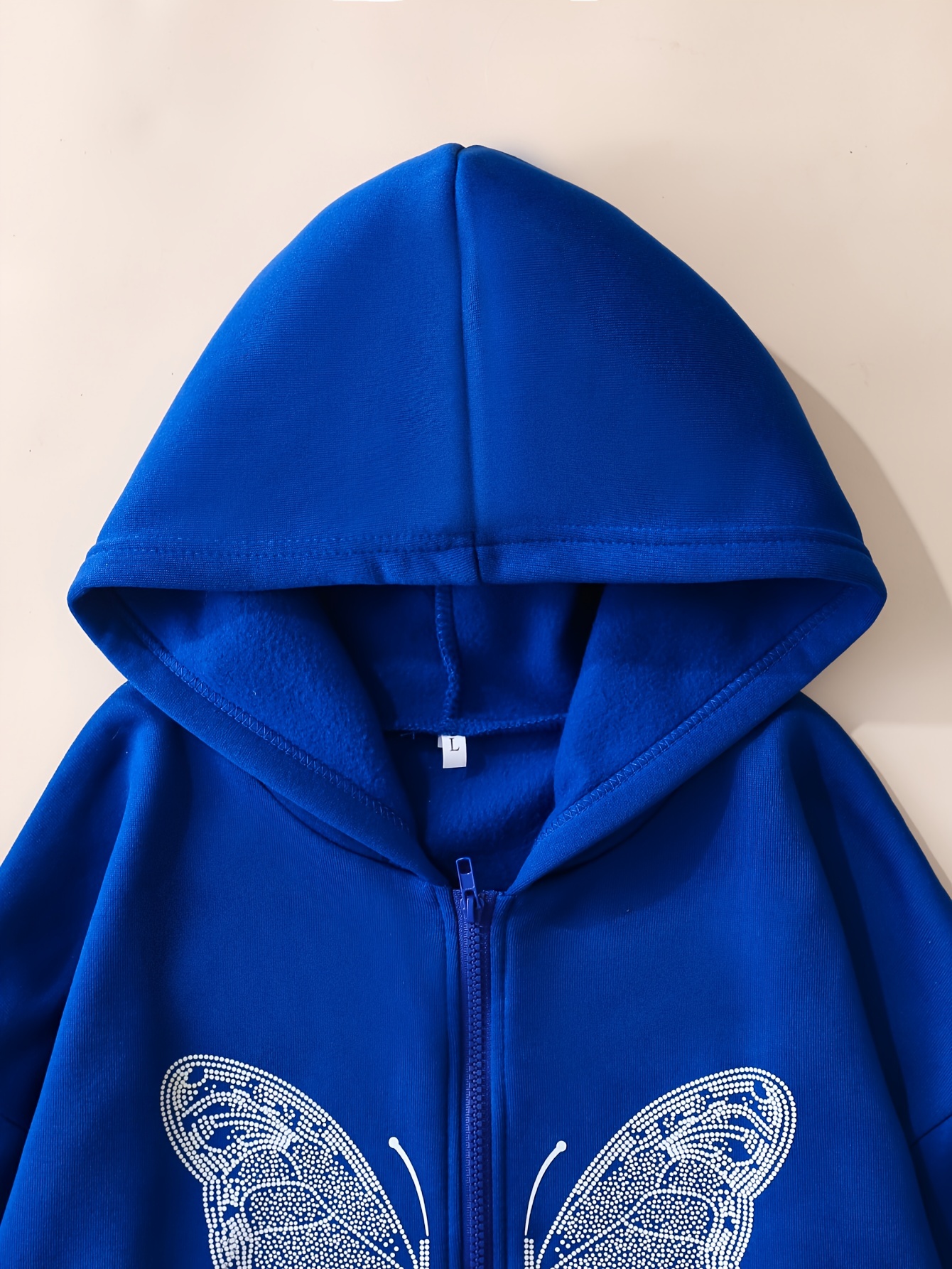 butterfly print sweatshirt y2k long sleeve crew neck zip up hoodies sweatshirts casual tops for spring fall womens clothing details 2