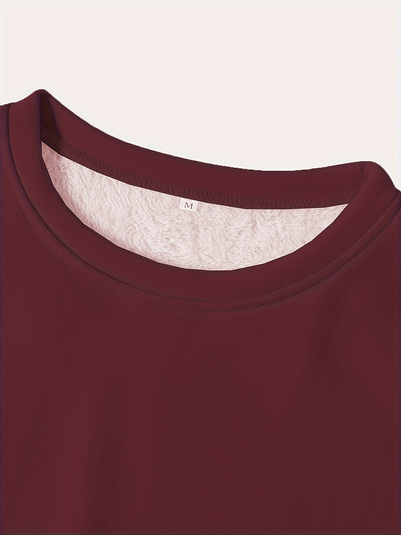 solid crew neck thermal sweatshirt casual long sleeve simple sweatshirt for fall winter womens clothing details 37