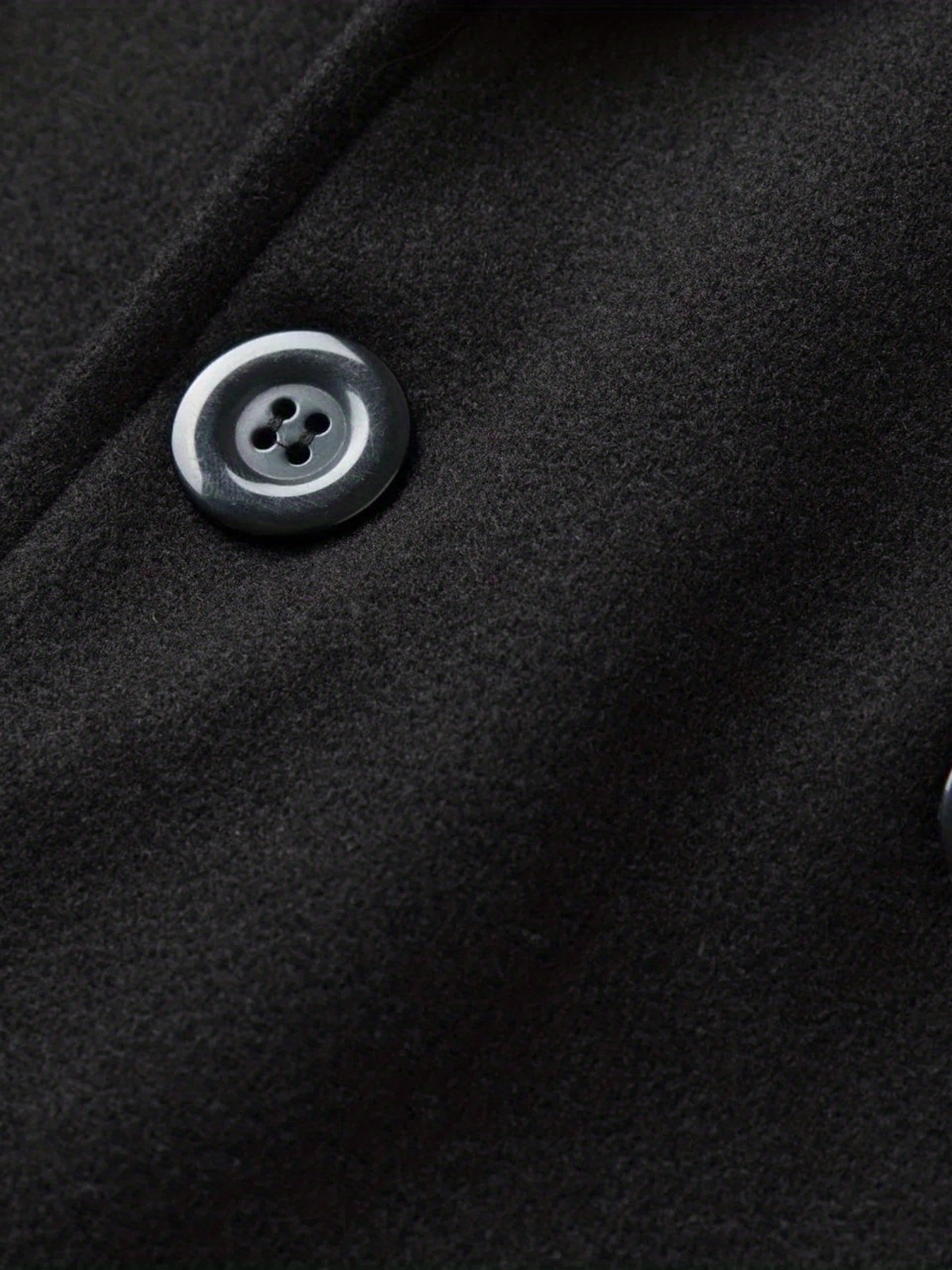 chic elegant double breasted trench coat mens casual lapel flap pocket woolen overcoat for fall winter business details 1