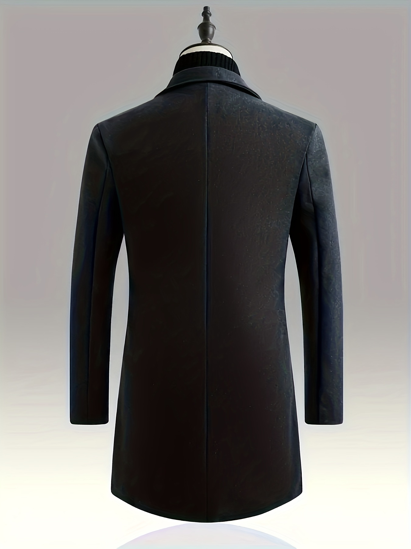 two sizes smaller mens classic long trench coat casual single breasted retro overcoat for fall winter jacket christmas gifts details 6