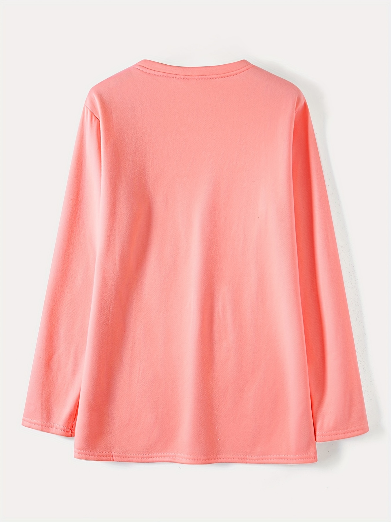 solid crew neck thermal sweatshirt casual long sleeve simple sweatshirt for fall winter womens clothing details 43