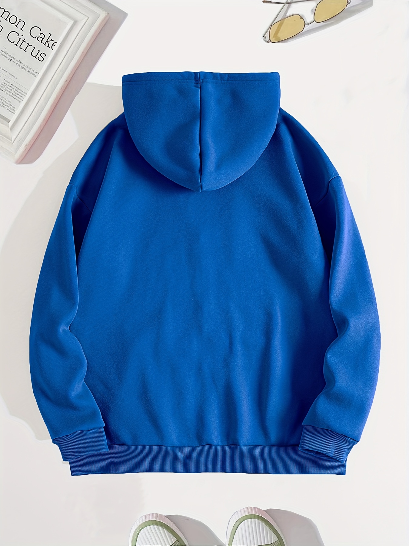 zip up solid hoodies casual long sleeve kangaroo pocket drawstring sweatshirt womens clothing details 1