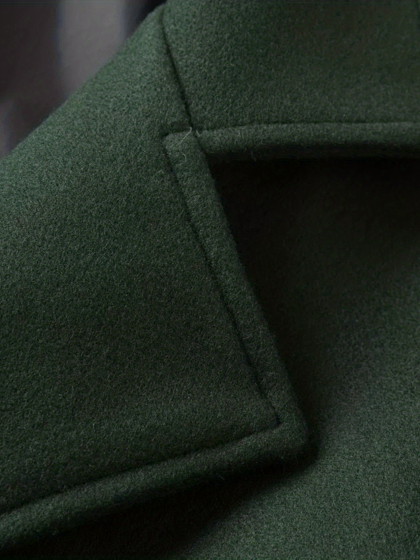 chic elegant double breasted trench coat mens casual lapel flap pocket woolen overcoat for fall winter business details 13