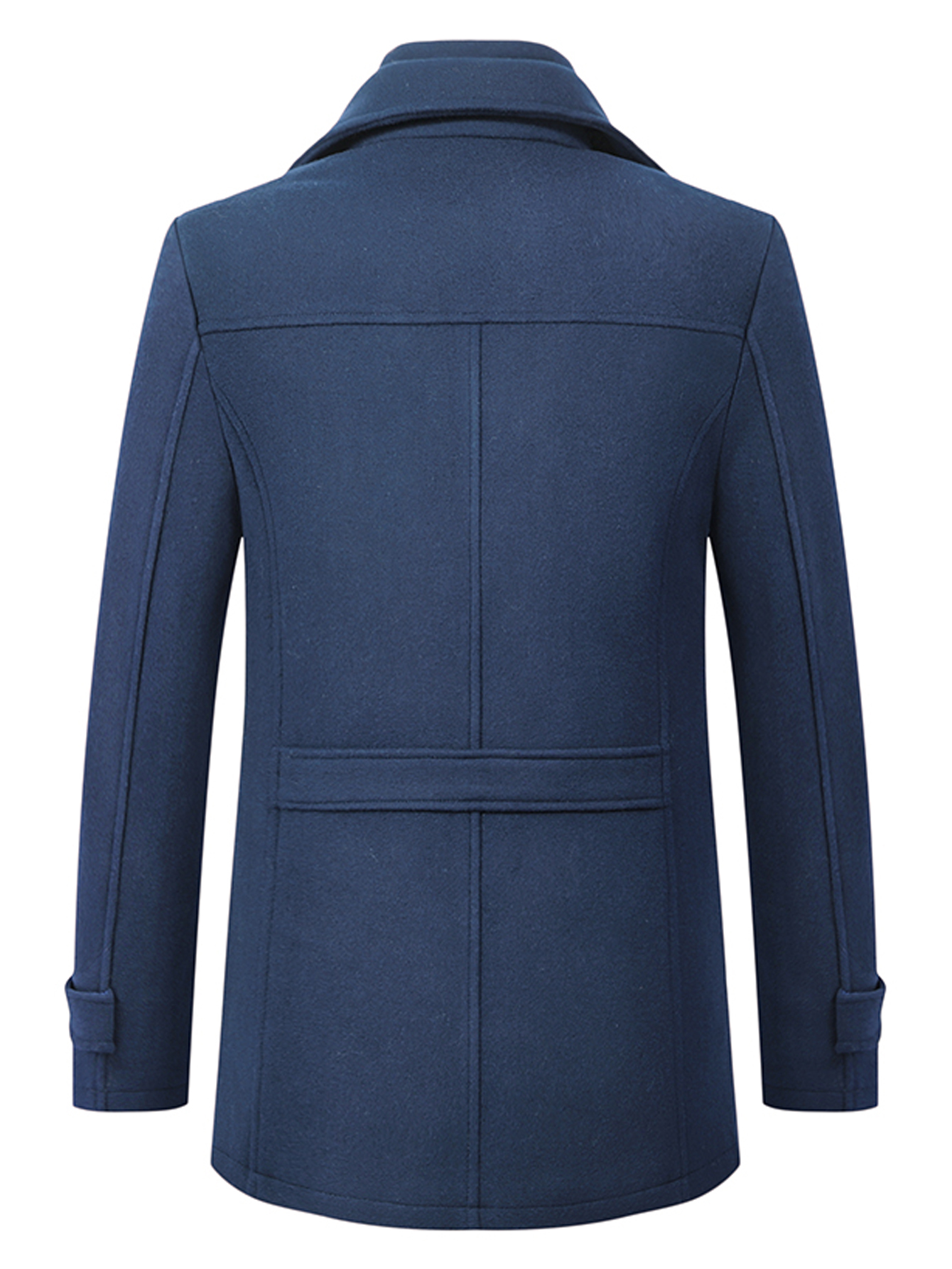 new wool coat mens business casual thick warm slim jacket details 5