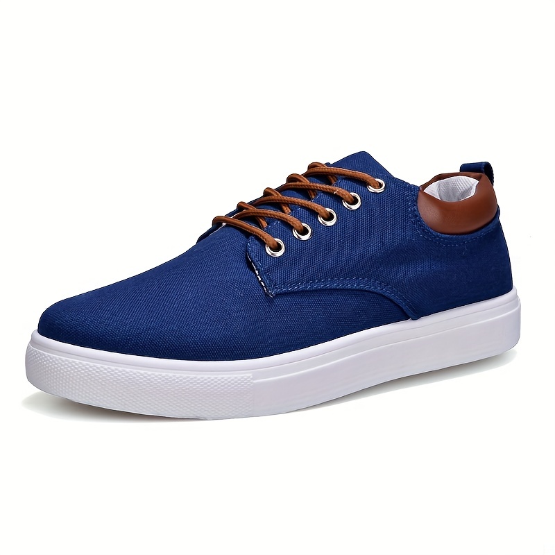 mens classic low top lace up canvas shoes fashion breathable skate shoes mens sneakers details 6
