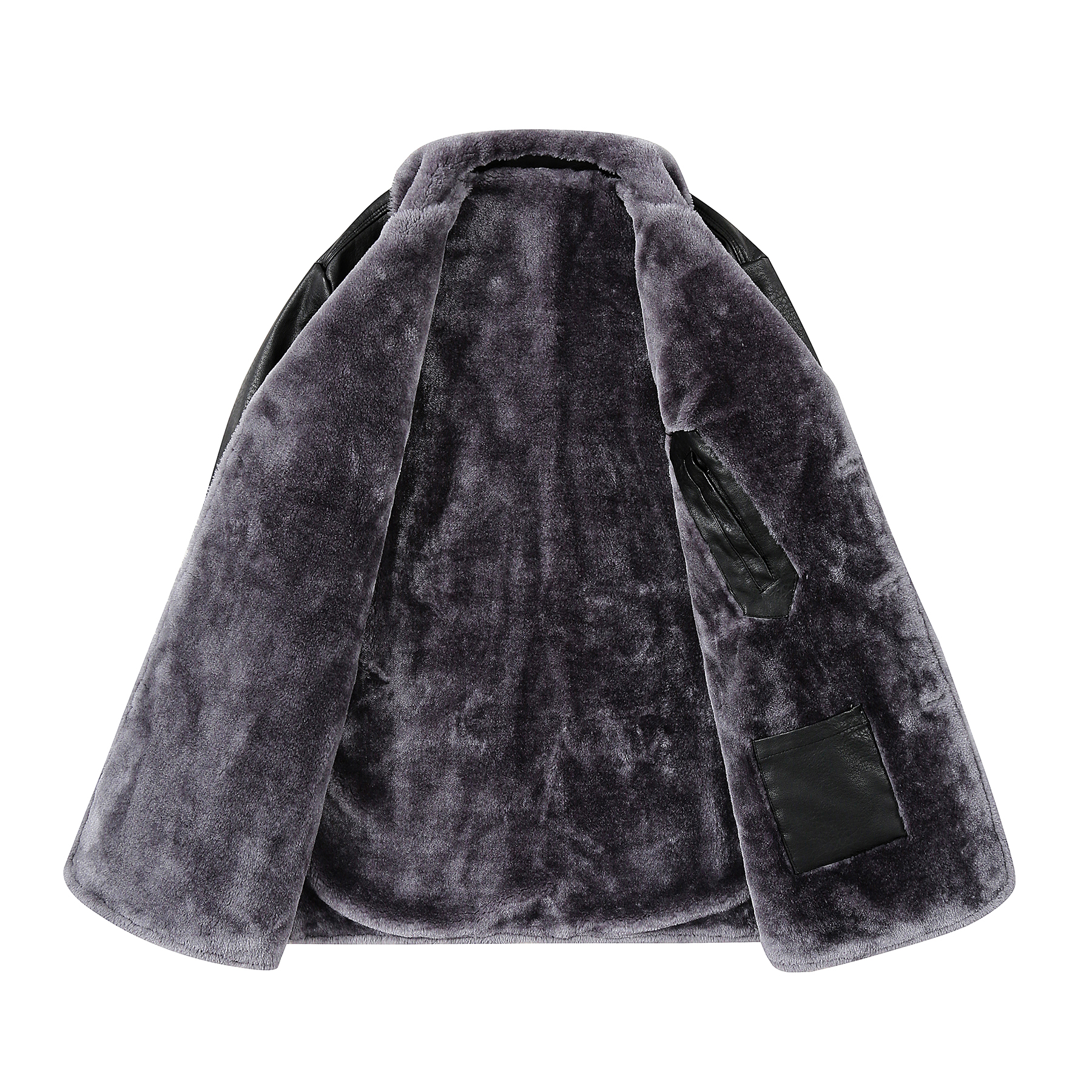 button trench coats, mens casual faux pu leather long sleeves button trench coats details 2