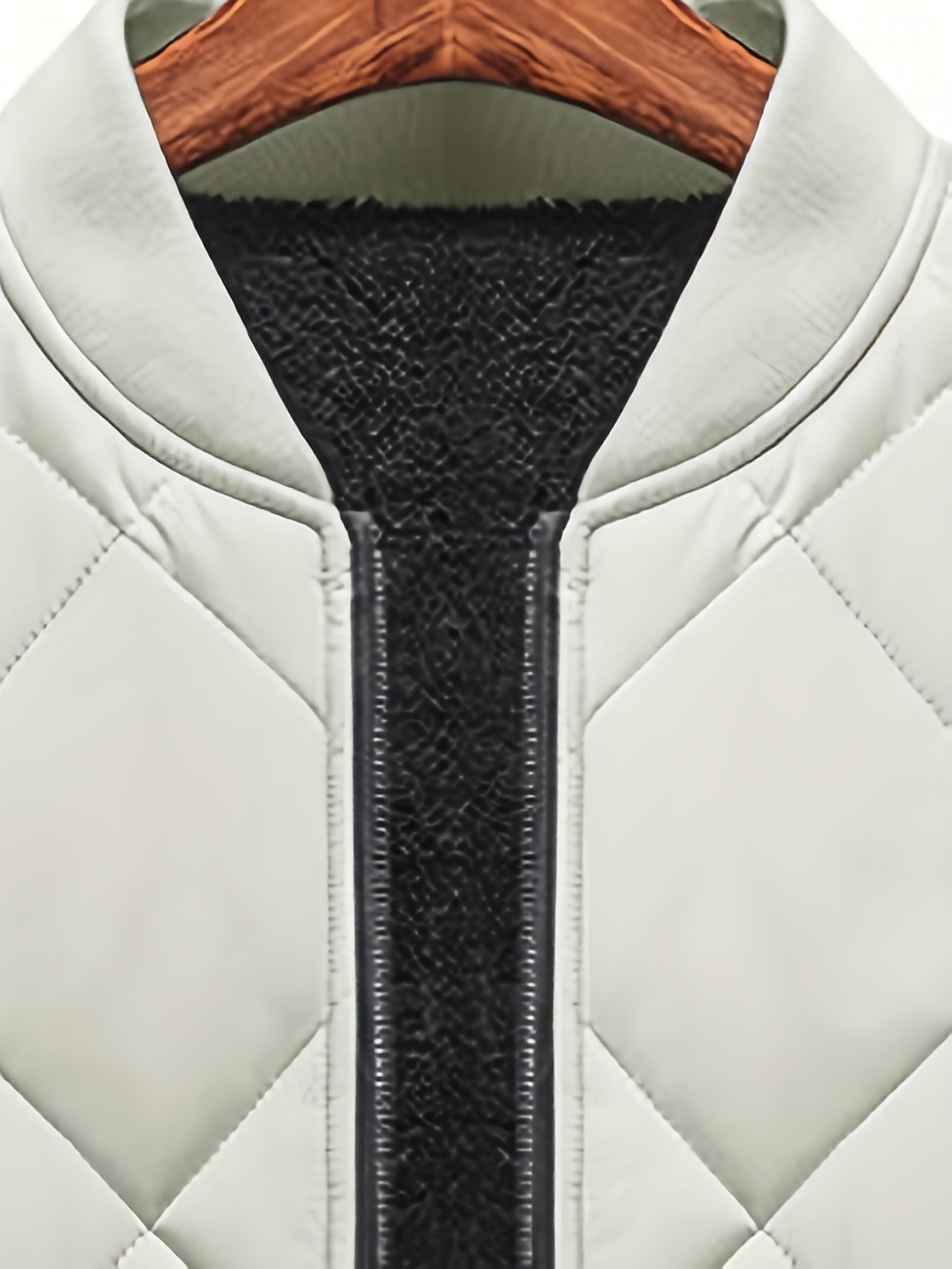 warm fleece thickened jacket, warm fleece thickened jacket mens casual baseball collar zip up jacket coat for fall winter details 3