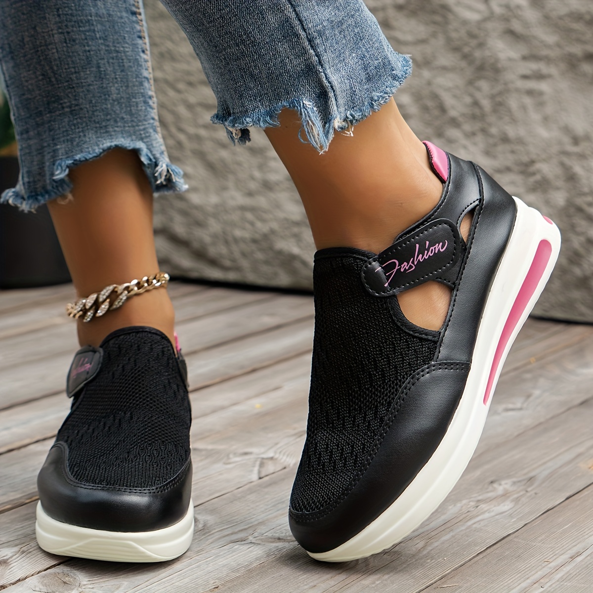 womens breathable mesh sneakers casual low top outdoor shoes womens comfortable shoes details 9