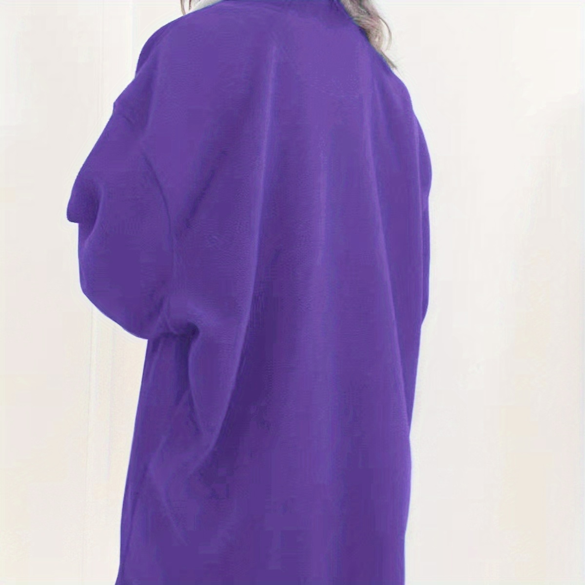 retro lapel thermal pullover casual striped colorblock fashion loose long sleeve sweatshirt womens clothing details 19