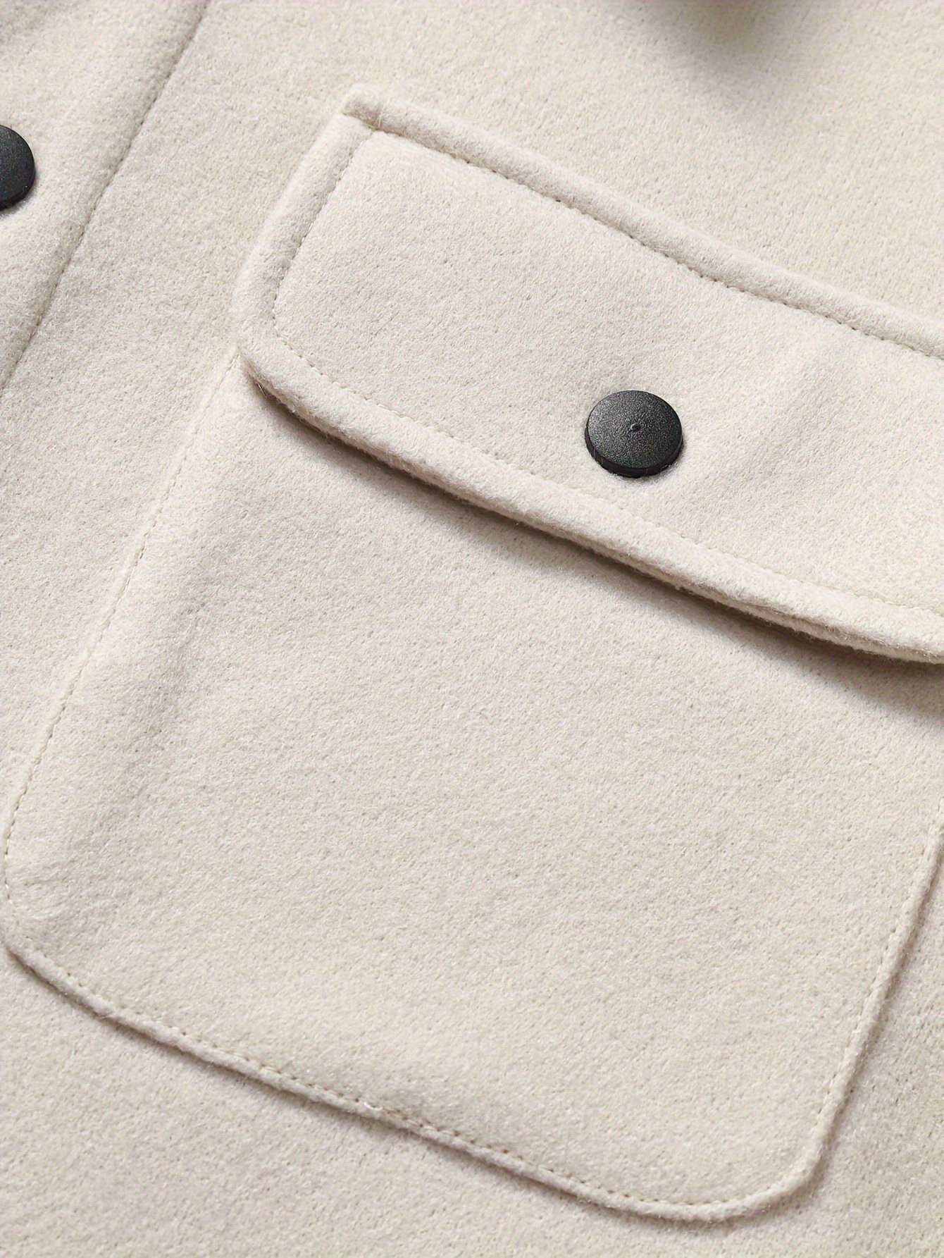 mens casual woolen flap pocket jacket chic button up mature coat for fall winter details 19