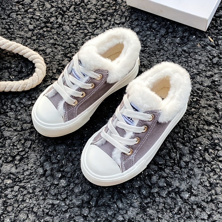 Canvas Shoes Baby Mid-Top Sneakers Canvas Shoes Spring/Autumn Style Korean Style Easy Boys' Girls' Shoes Fashion Low-Top Casual Lace-Up Track Shoes Classic High-Top Canvas Shoes Trendy All-Match Casual Sports Skate Shoes Winter New Warm Shoes Boys'