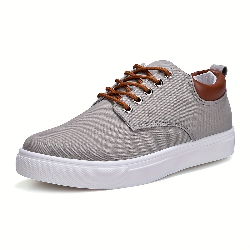 mens classic low top lace up canvas shoes fashion breathable skate shoes mens sneakers details 7