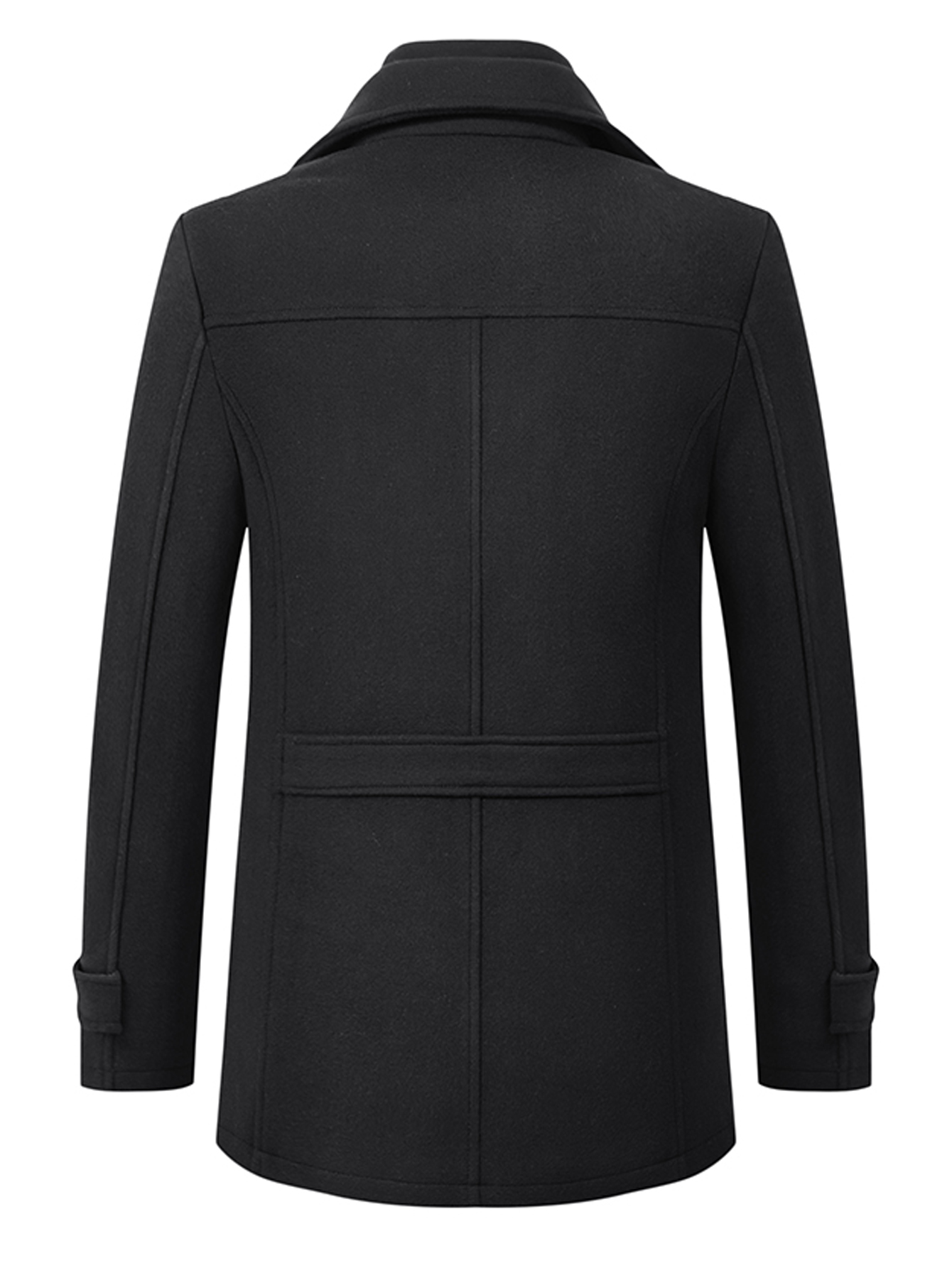 new wool coat mens business casual thick warm slim jacket details 7