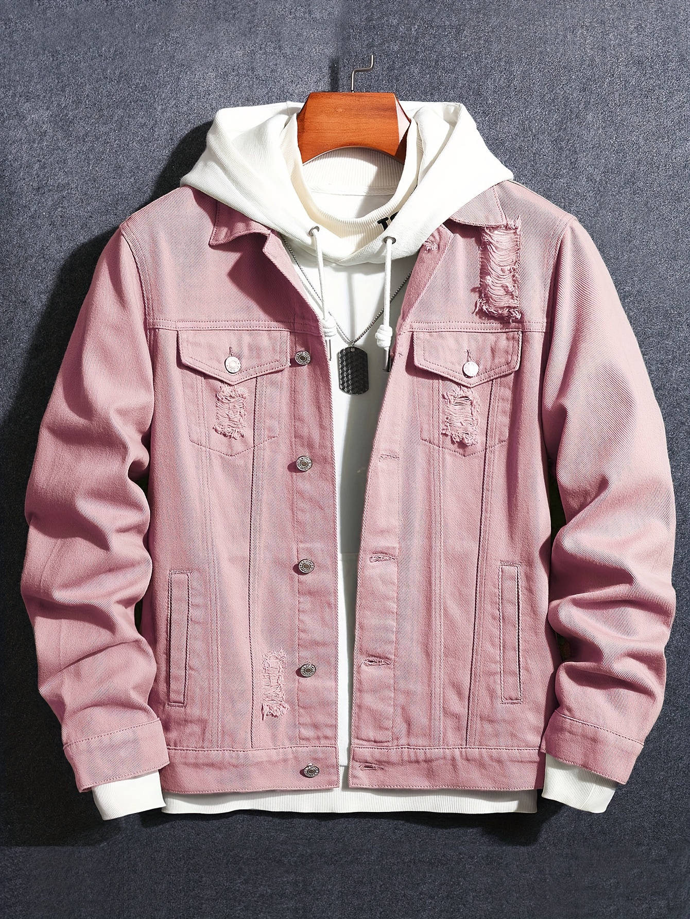 chic denim jacket, mens chic denim jacket street style button up cotton jacket coat for spring fall new generation details 10