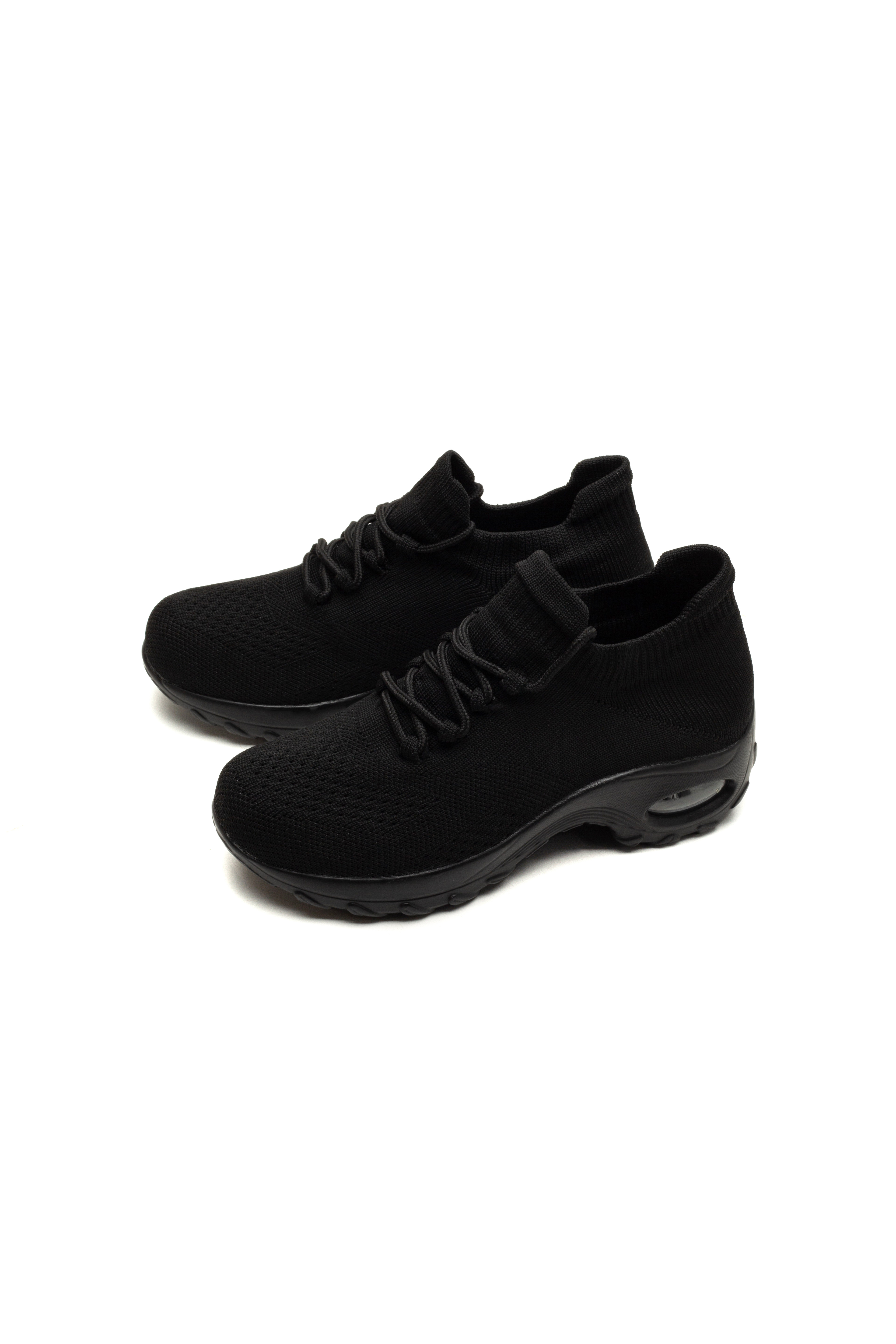 breathable knit chunky sneakers, womens breathable knit chunky sneakers casual lace up air cushion shoes womens hiking sock shoes details 14